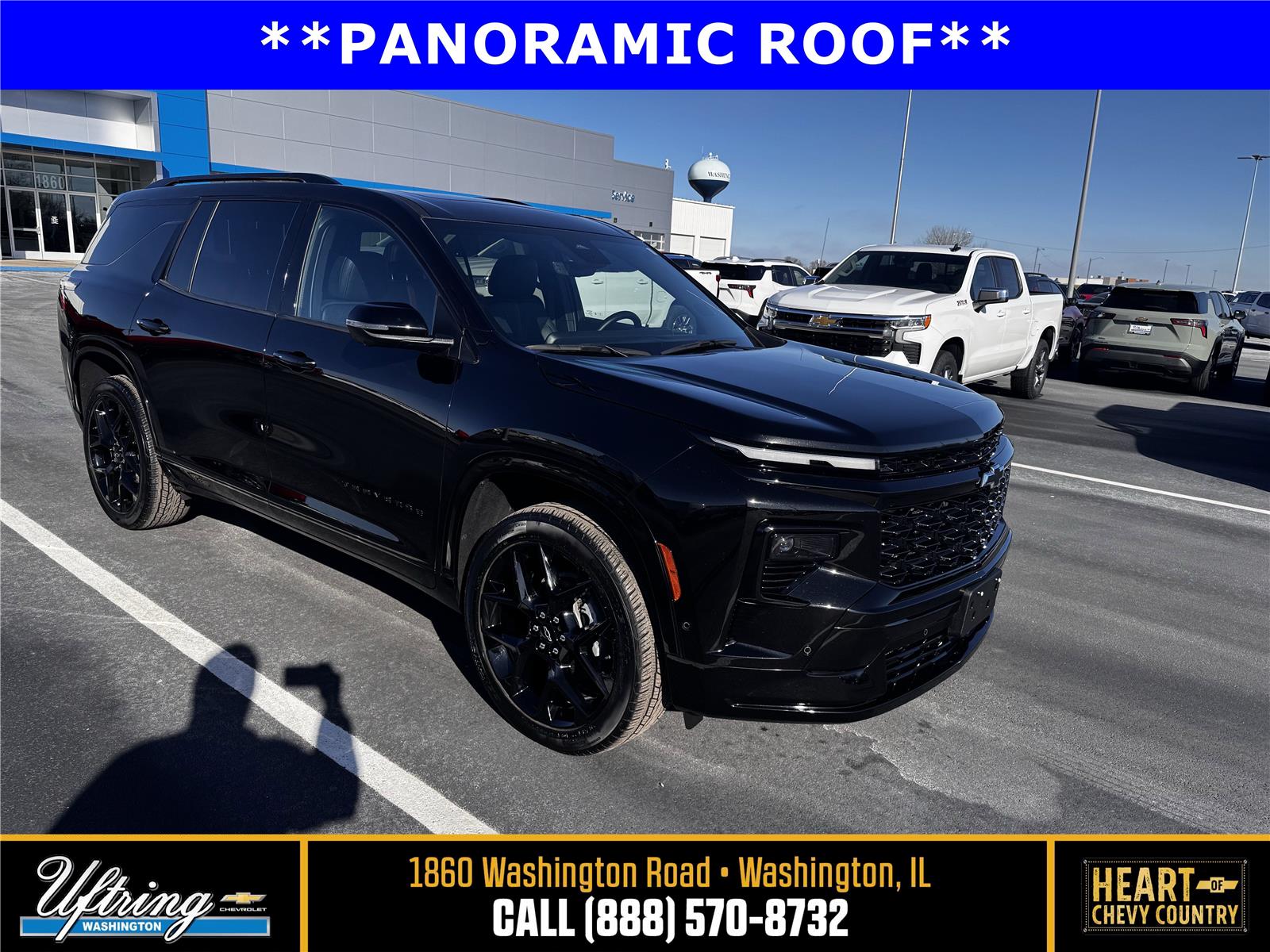 Mosaic Black Metallic 2024 Chevrolet Traverse SUV / Crossover Four-Wheel Drive 8-Speed Automatic
