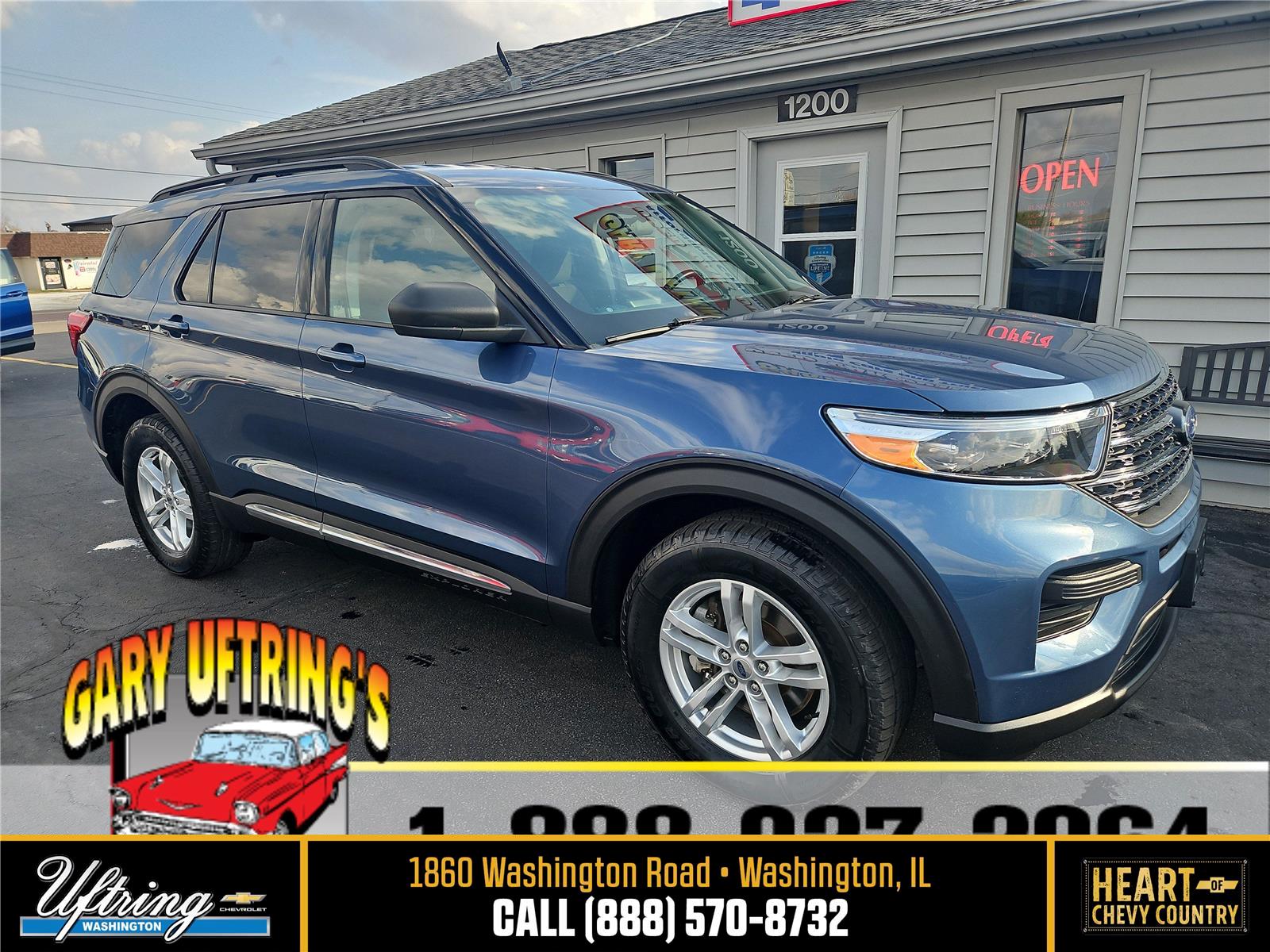 Blue 2020 Ford Explorer XLT AWD SUV / Crossover All-Wheel Drive Automatic