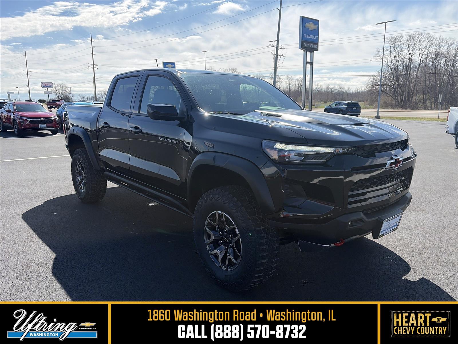 Black 2026 Chevrolet Colorado Pickup Truck Four-Wheel Drive 8-Speed Automatic