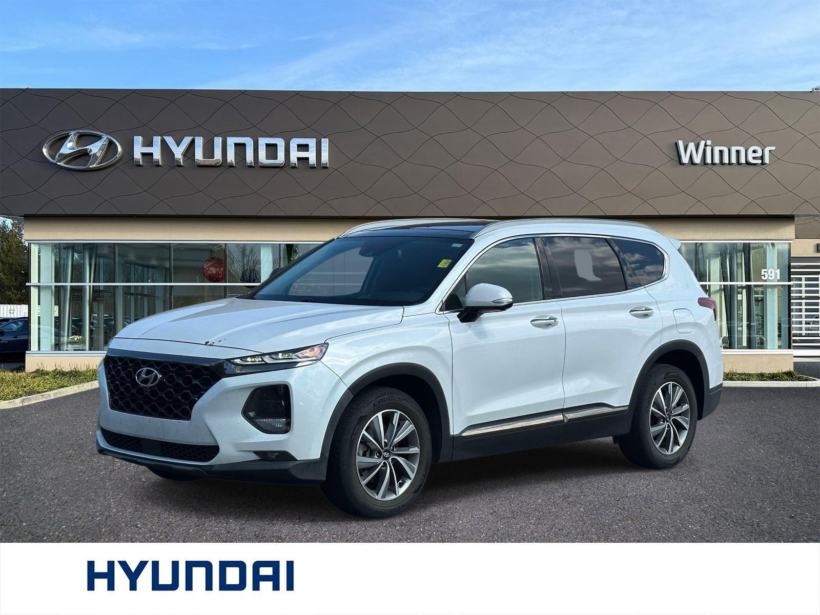 Quartz White 2020 Hyundai Santa Fe SUV / Crossover All-Wheel Drive Automatic