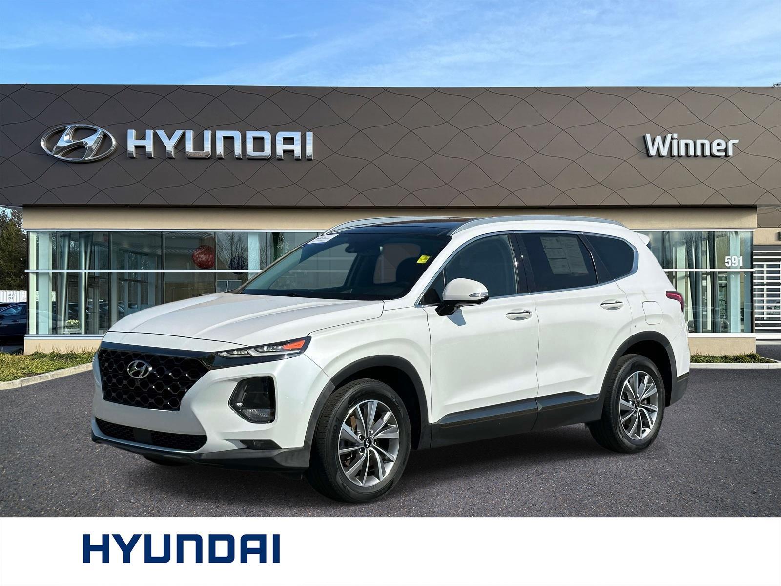Quartz White 2020 Hyundai Santa Fe SUV / Crossover All-Wheel Drive Automatic