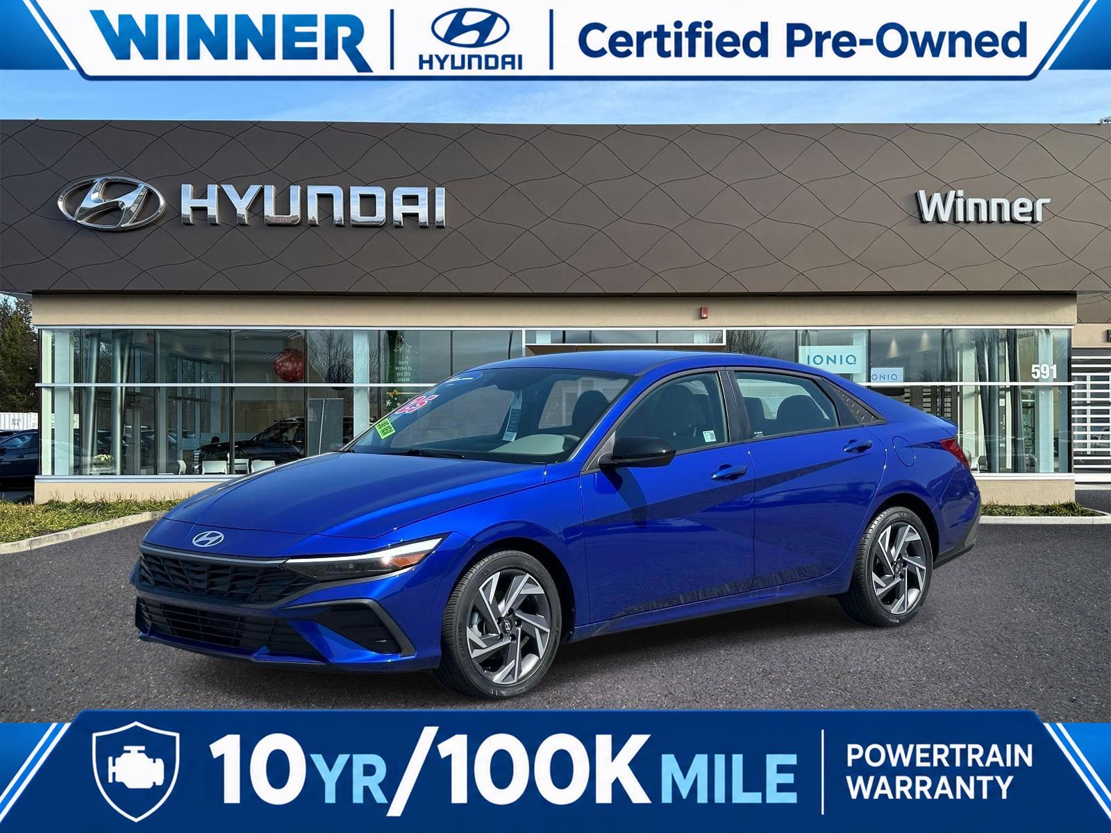 Intense Blue 2025 Hyundai Elantra Sedan Front-Wheel Drive Continuously Variable Transmission