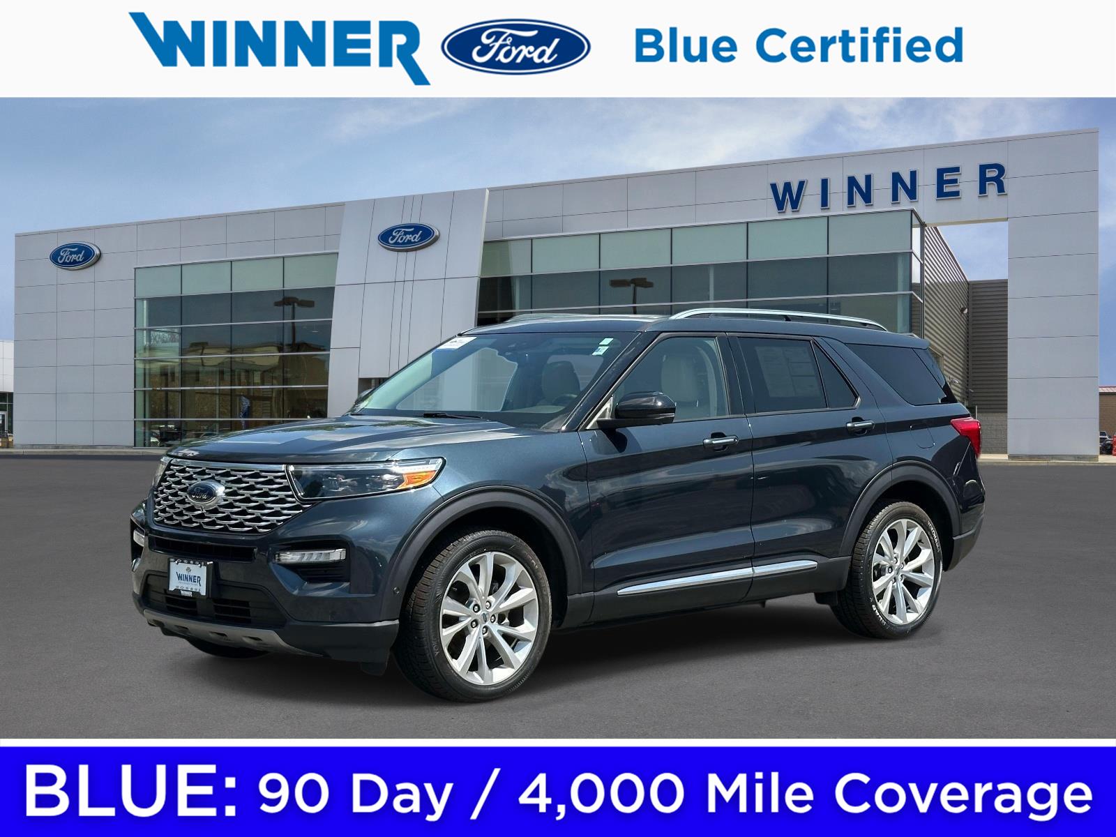 Stone Blue 2022 Ford Explorer SUV / Crossover All-Wheel Drive Automatic