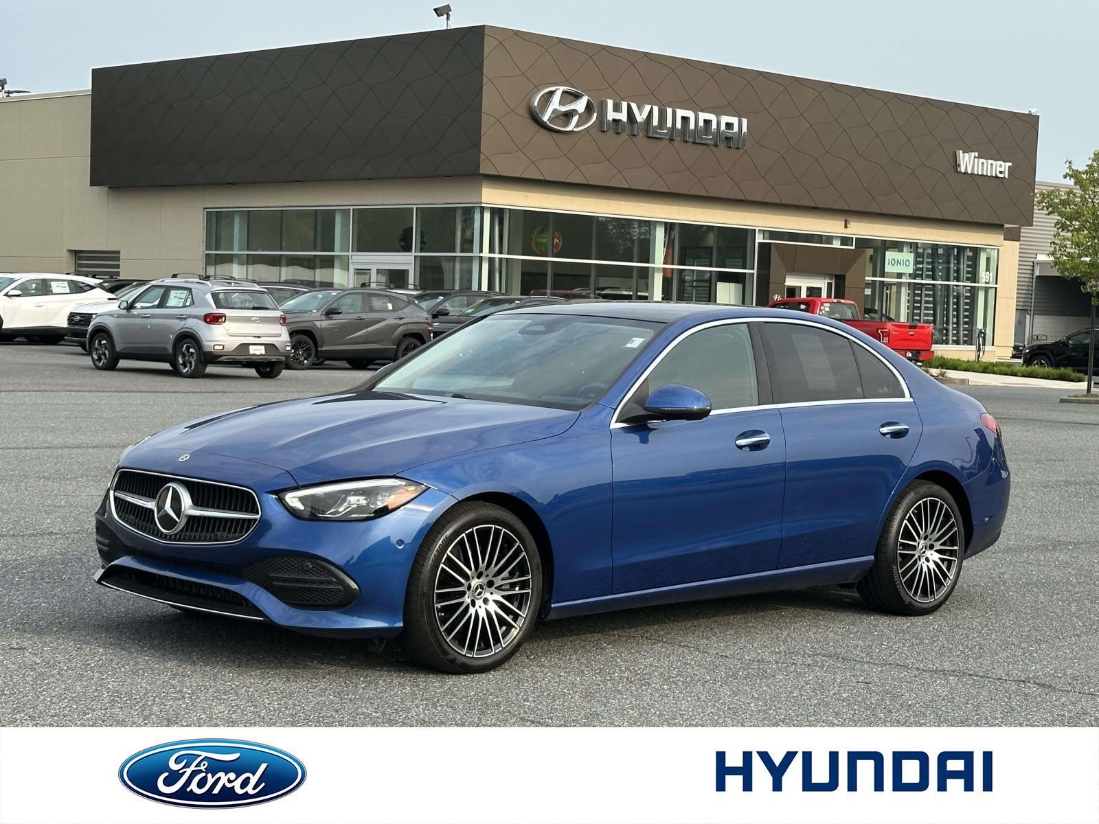 Starling Blue Metallic 2024 Mercedes-Benz C-Class Sedan All-Wheel Drive Automatic