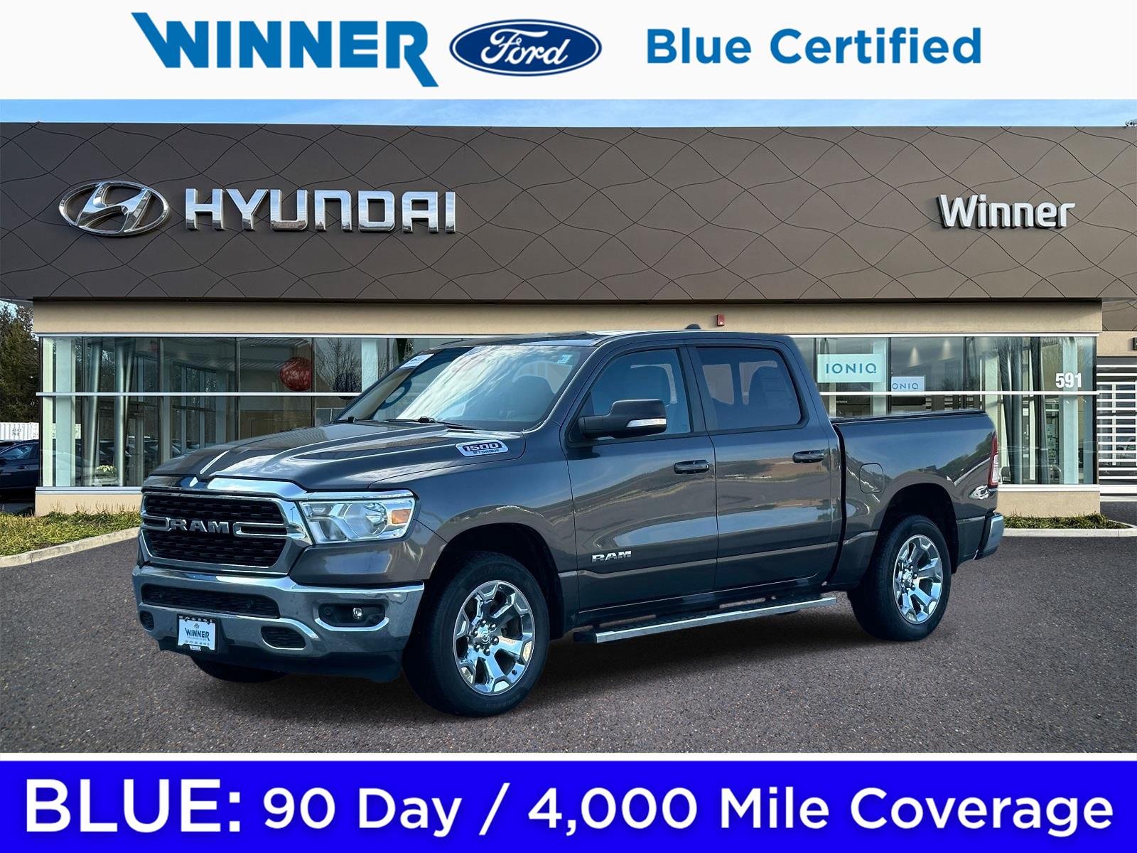 Billet Silver Metallic Clearcoat 2022 RAM 1500 Pickup Truck Four-Wheel Drive 8-Speed Automatic