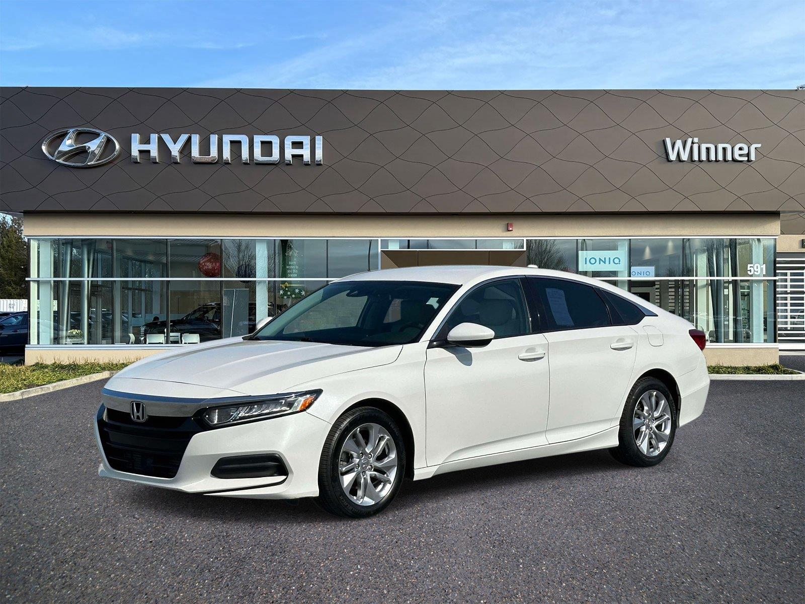 Platinum White Pearl 2019 Honda Accord Sedan Front-Wheel Drive Continuously Variable Transmission
