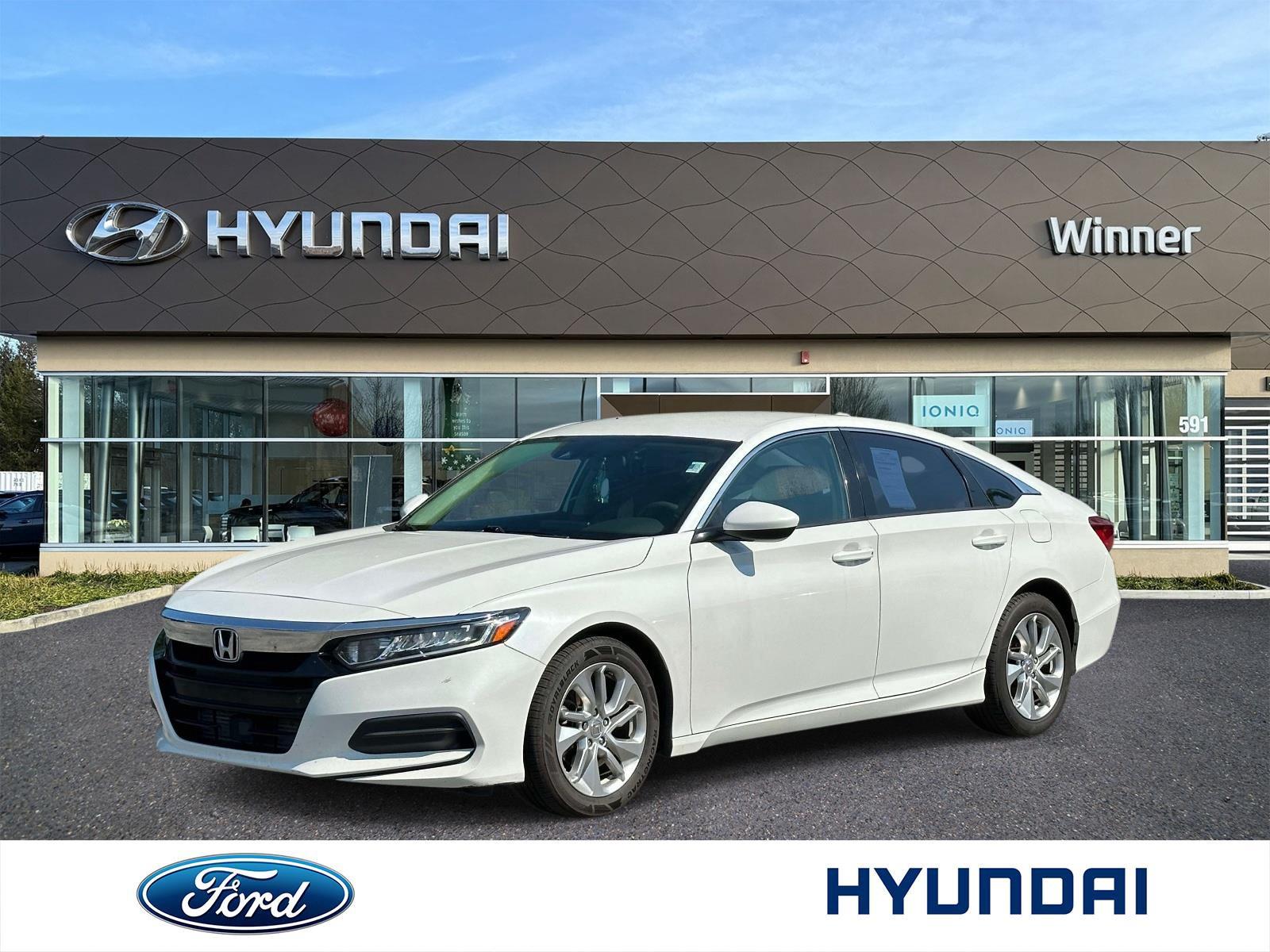 Platinum White Pearl 2019 Honda Accord Sedan Front-Wheel Drive Continuously Variable Transmission