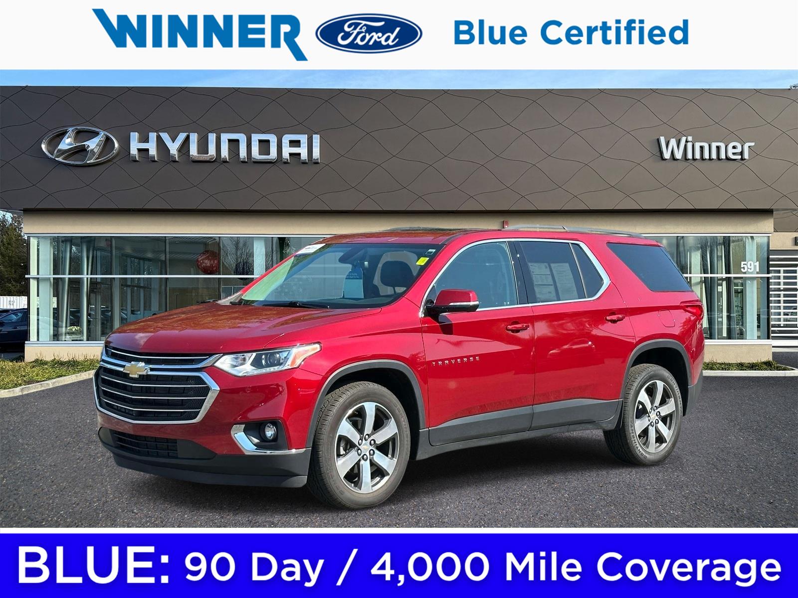 Cajun Red Tintcoat 2020 Chevrolet Traverse SUV / Crossover Four-Wheel Drive 9-Speed Automatic
