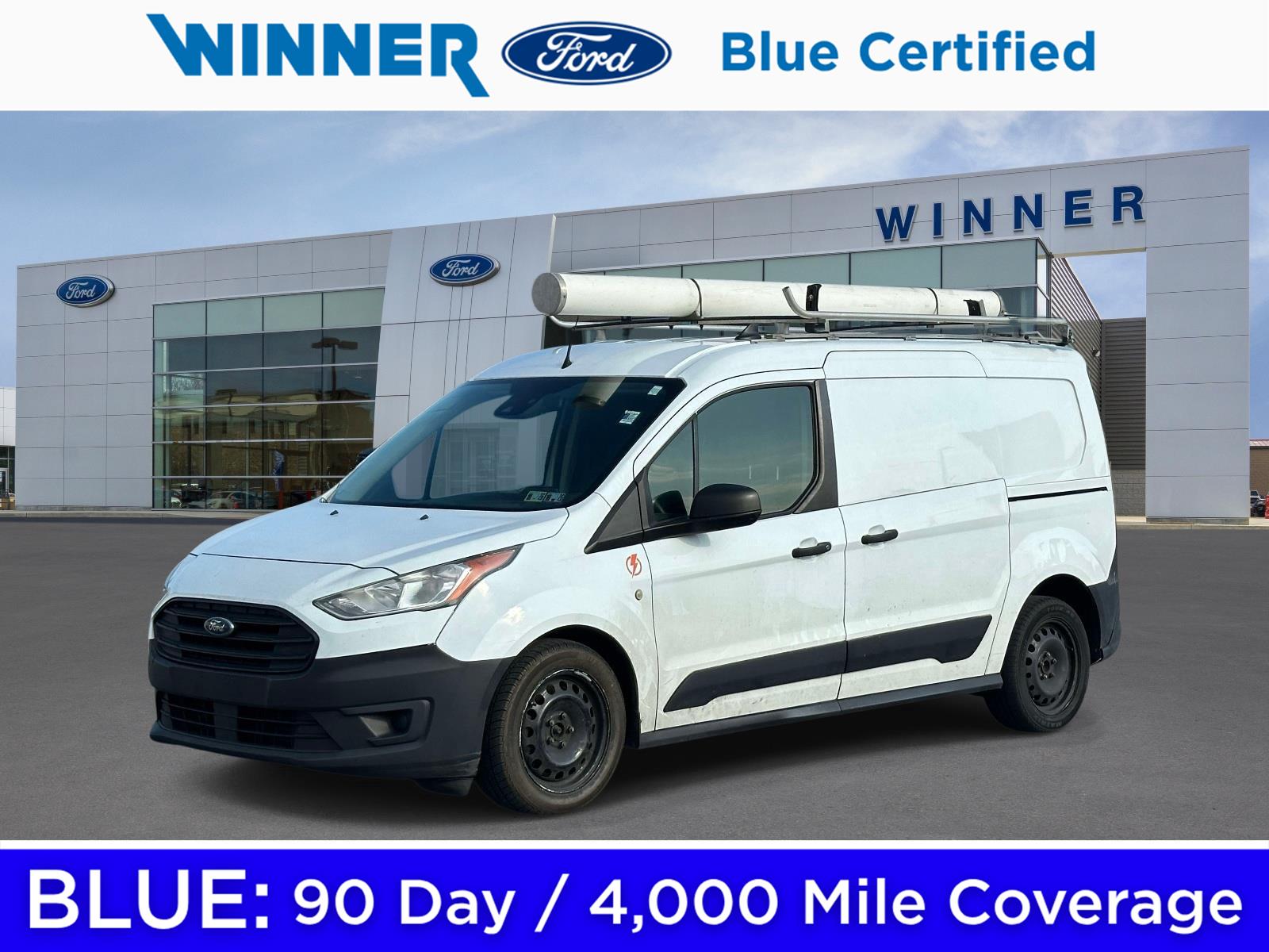 Frozen White 2019 Ford Transit Connect Van Front-Wheel Drive 8-Speed Automatic