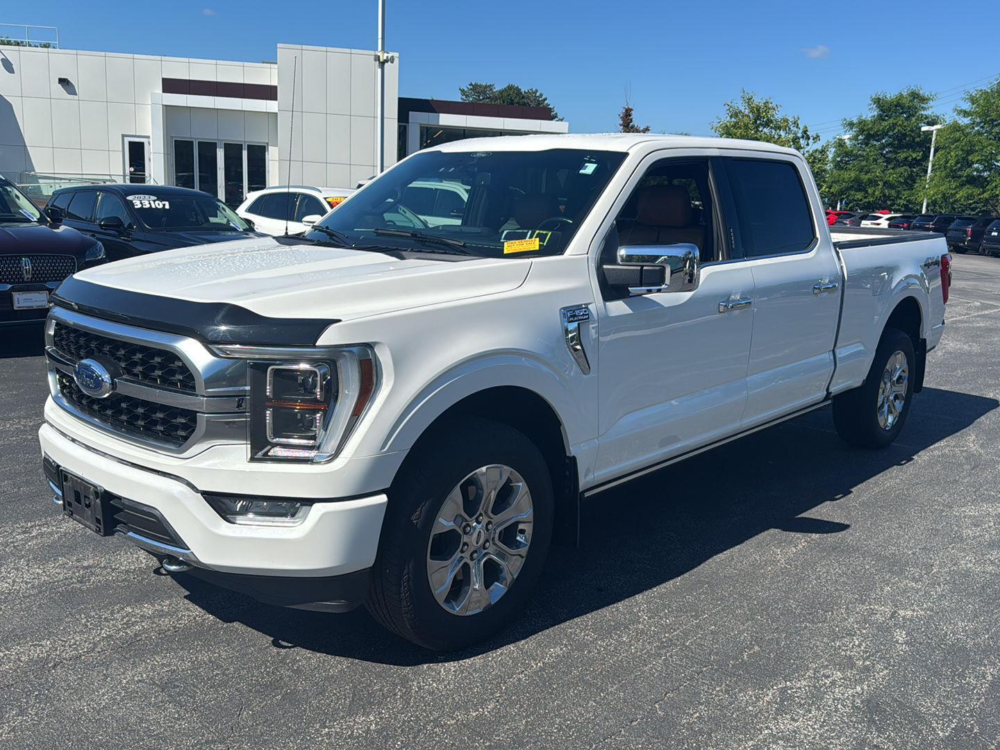 Used 2021 Star White Metallic Tri-Coat Ford Platinum image 2