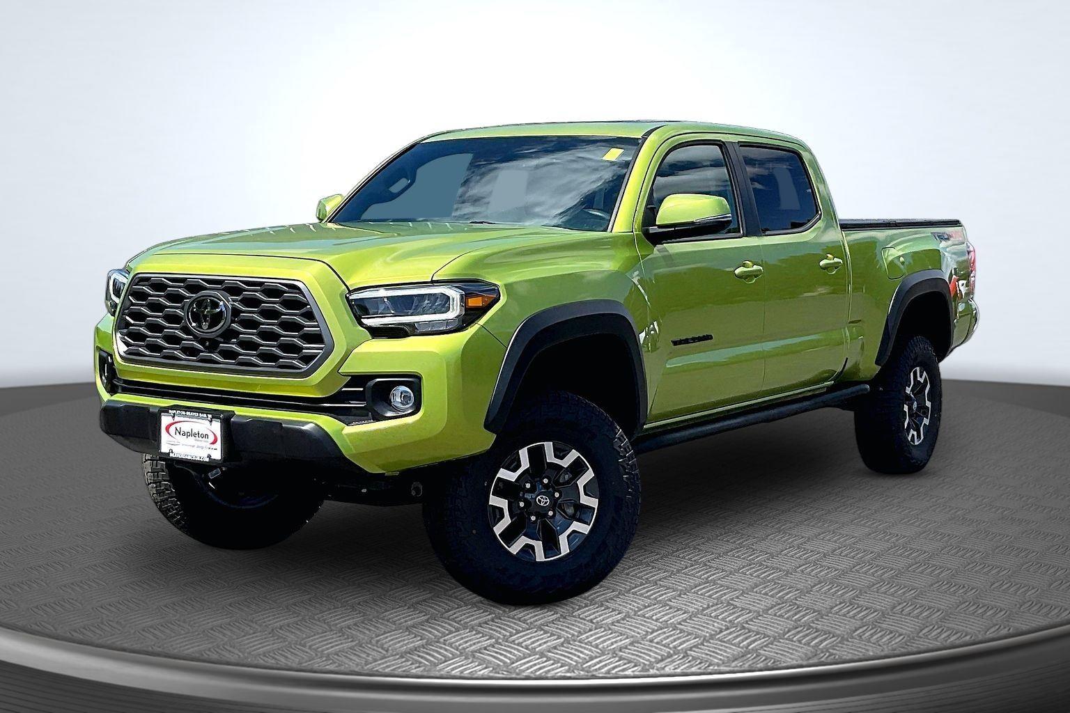 Green (Electric Lime) 2023 Toyota Tacoma TRD Off Road Double Cab LB 4WD Pickup Truck Four-Wheel Drive 6-Speed Automatic