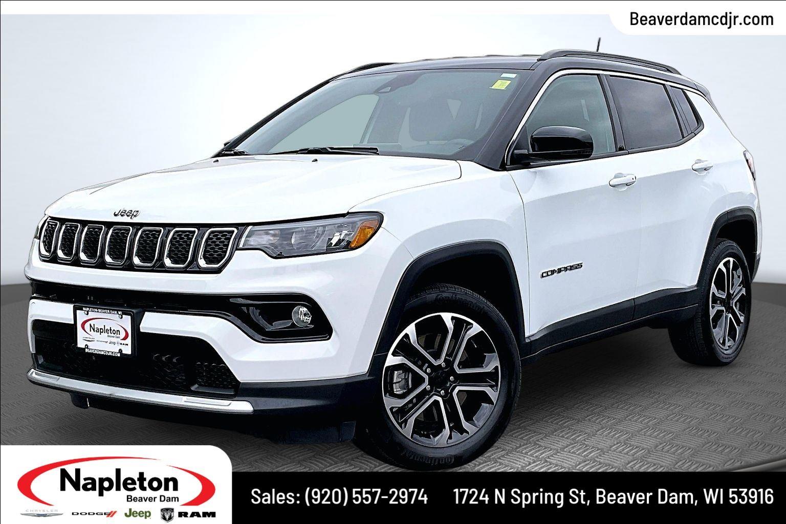 Bright White Clearcoat 2023 Jeep Compass SUV / Crossover Four-Wheel Drive 8-Speed Automatic