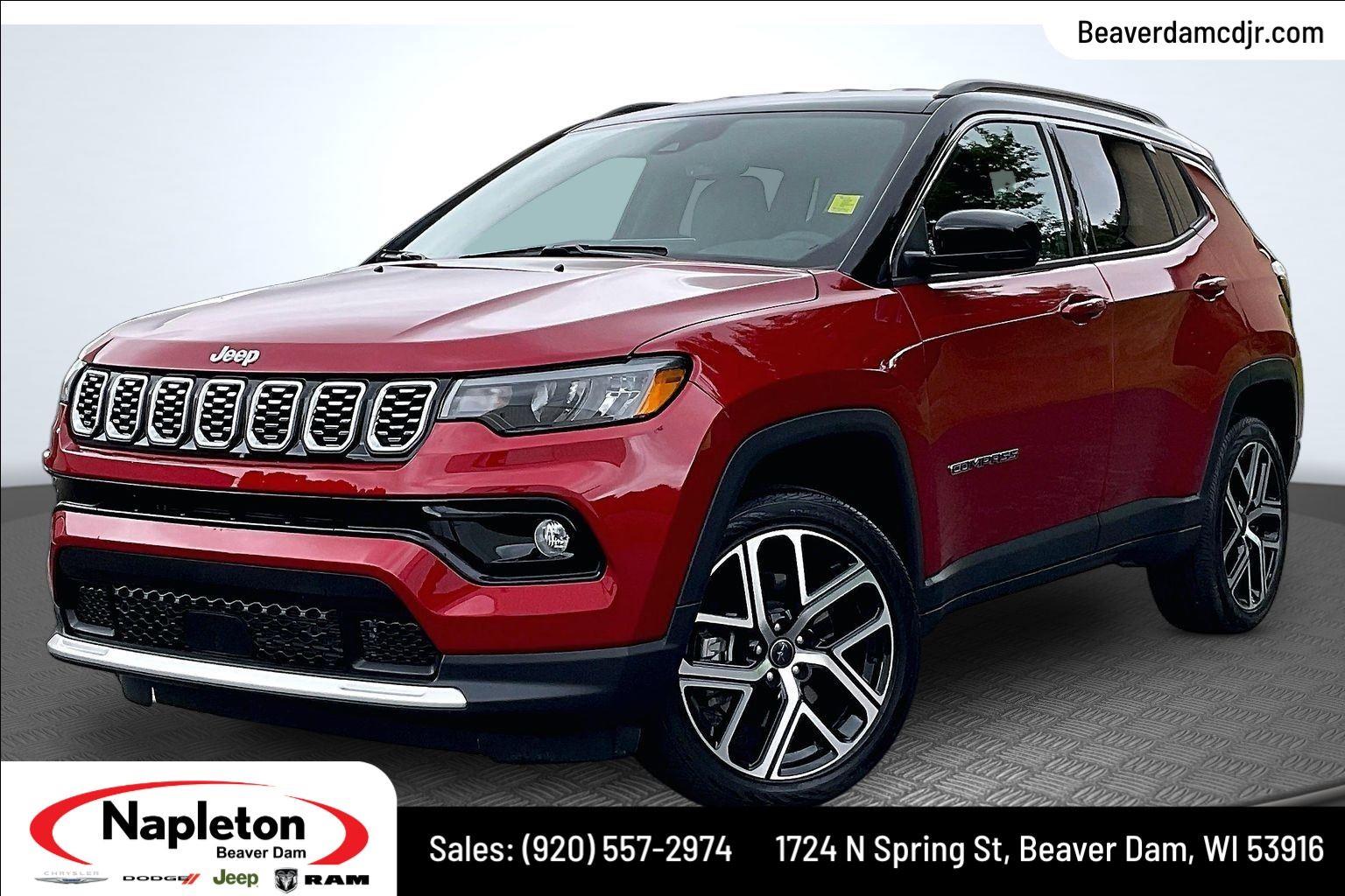 Red Hot Pearlcoat 2025 Jeep Compass SUV / Crossover Four-Wheel Drive 8-Speed Automatic