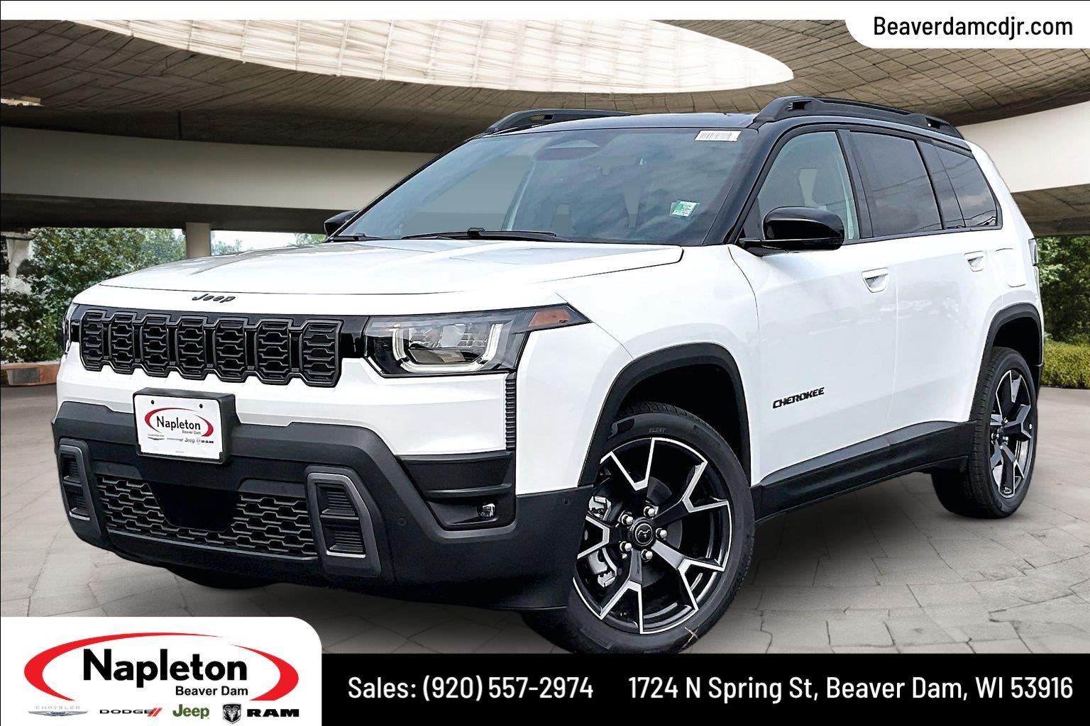 Bright White Clearcoat 2026 Jeep Cherokee SUV / Crossover Four-Wheel Drive Automatic