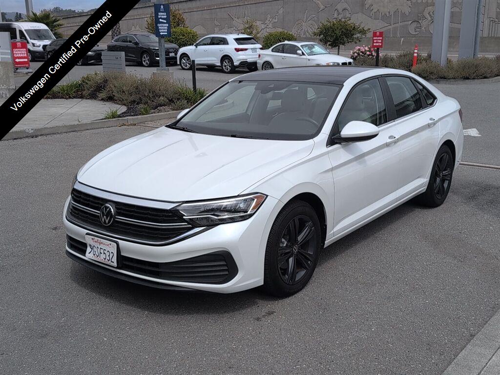 Opal White Pearl 2023 Volkswagen Jetta Sedan Front-Wheel Drive Automatic