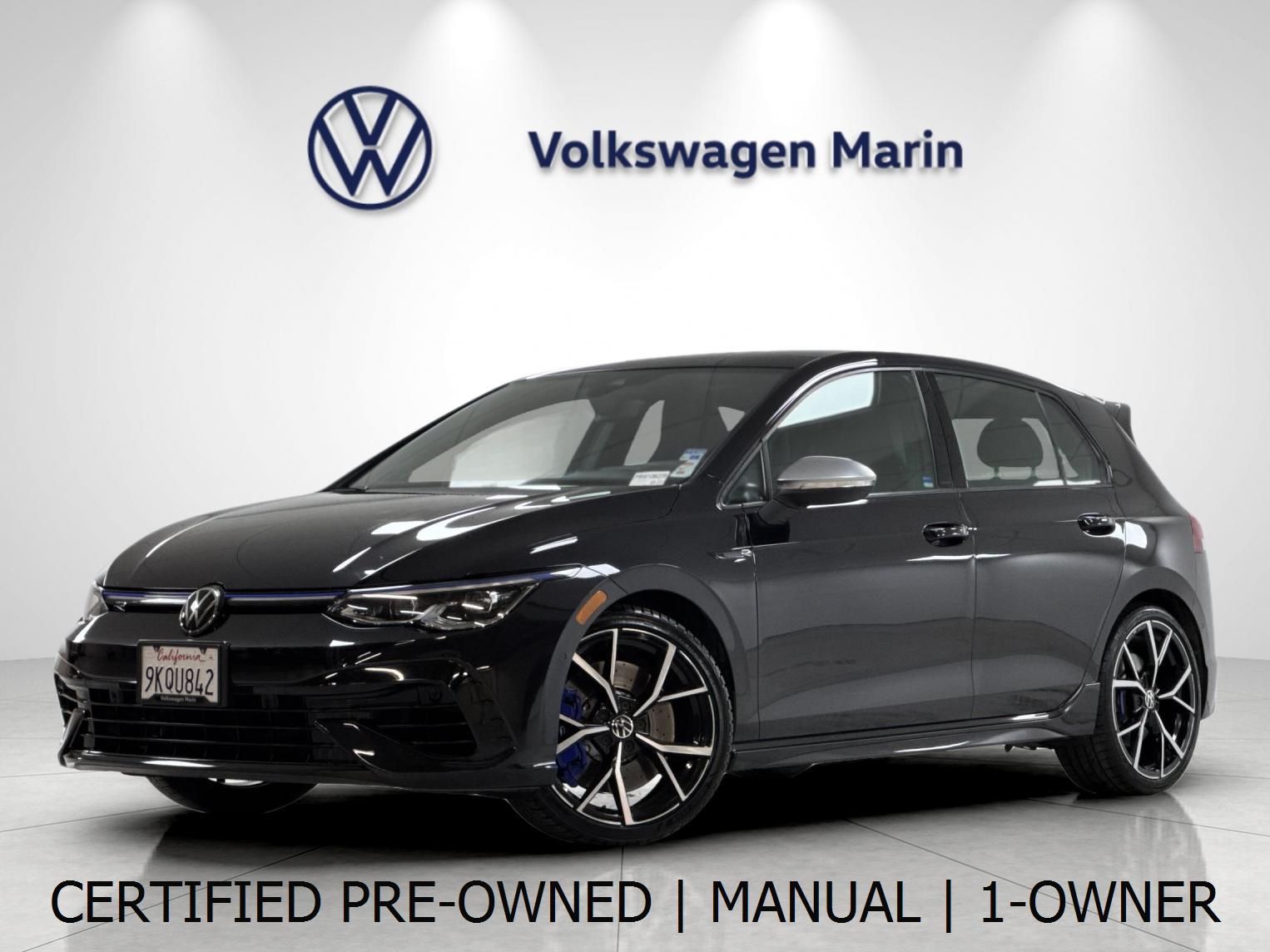 Deep Black Pearl 2024 Volkswagen Golf R Hatchback All-Wheel Drive Manual