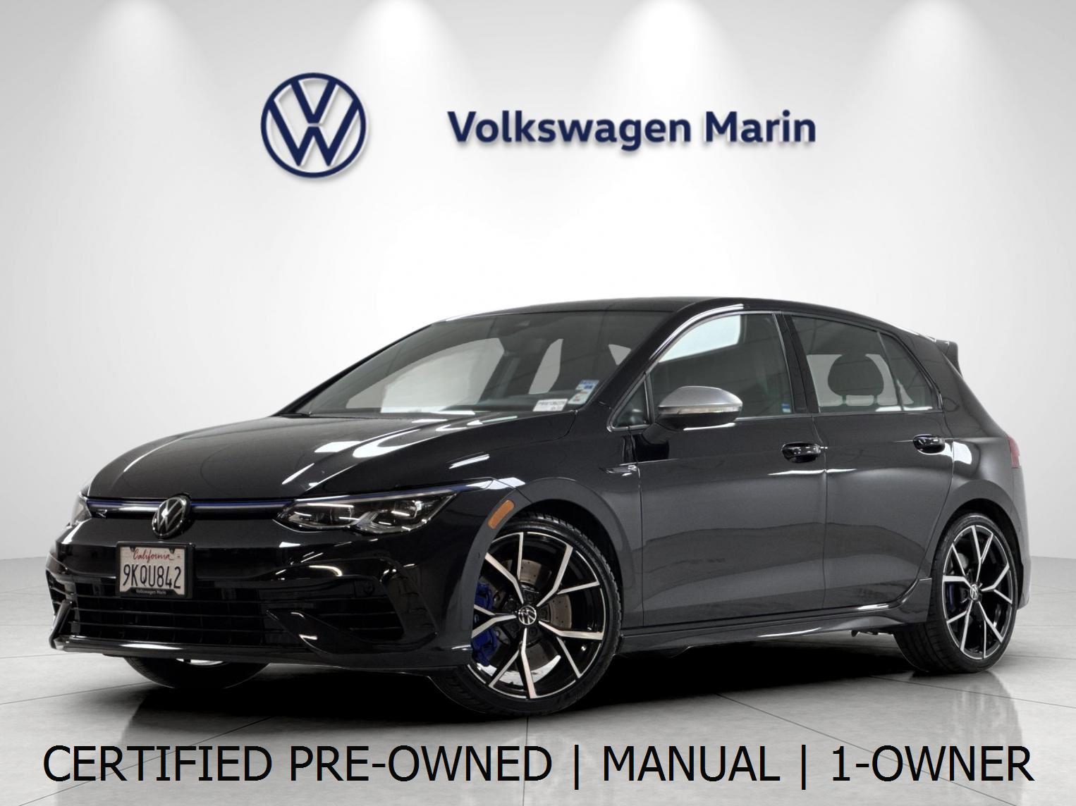 Deep Black Pearl 2024 Volkswagen Golf R Hatchback All-Wheel Drive Manual