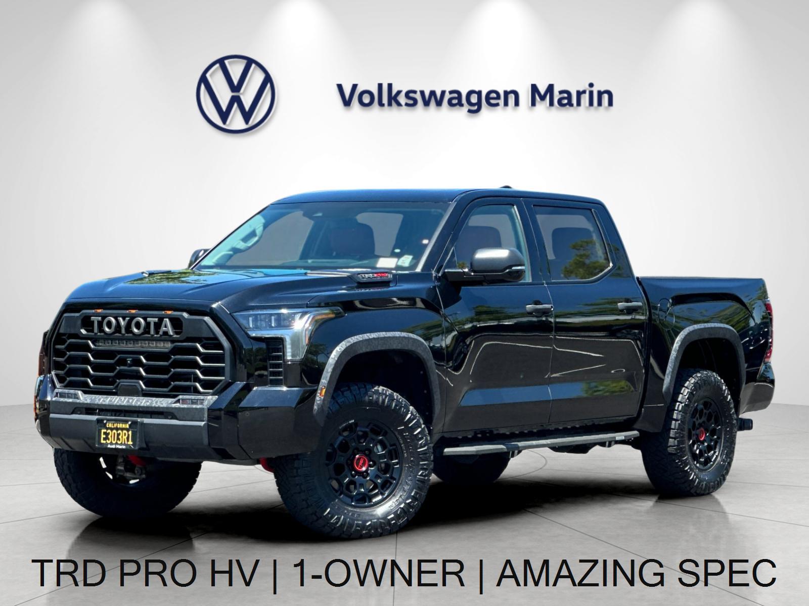 Midnight Black Metallic 2023 Toyota Tundra Hybrid Pickup Truck Four-Wheel Drive Automatic