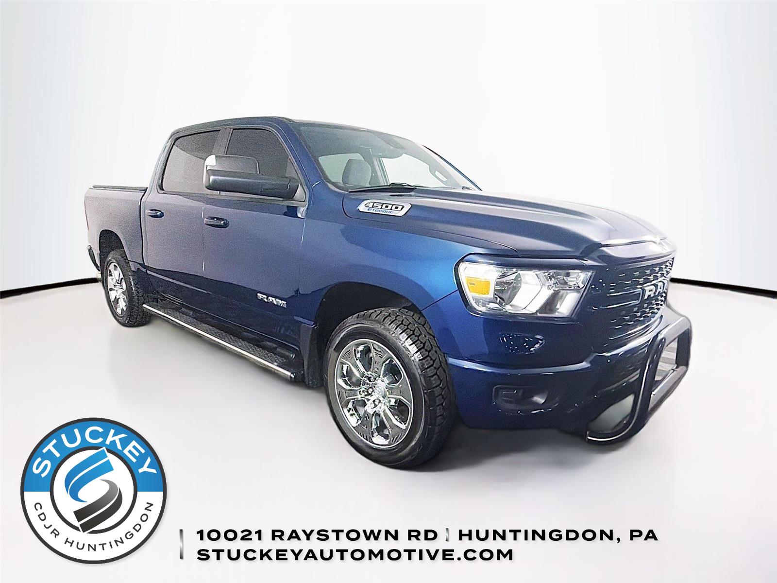 Patriot Blue Pearlcoat 2023 RAM 1500 Big Horn Crew Cab 4WD Pickup Truck Four-Wheel Drive 8-Speed Automatic