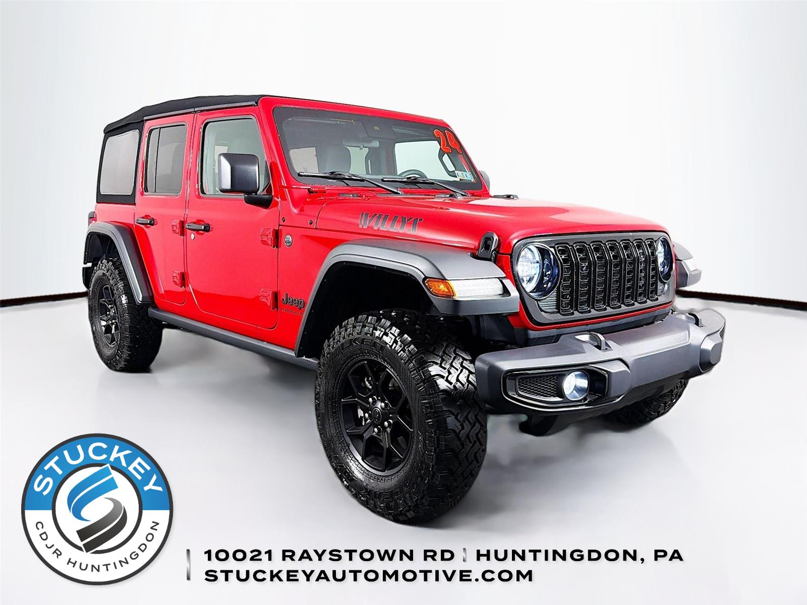 Firecracker Red Clearcoat 2024 Jeep Wrangler Willys 4-Door 4WD SUV / Crossover Four-Wheel Drive 8-Speed Automatic