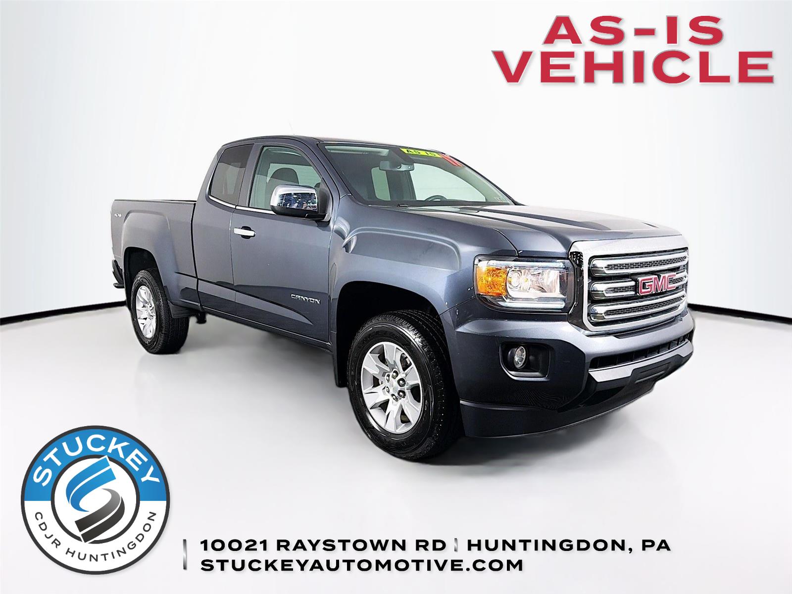 Cyber Gray Metallic 2017 GMC Canyon SLE Ext. Cab LB 4WD Pickup Truck Four-Wheel Drive 8-Speed Automatic