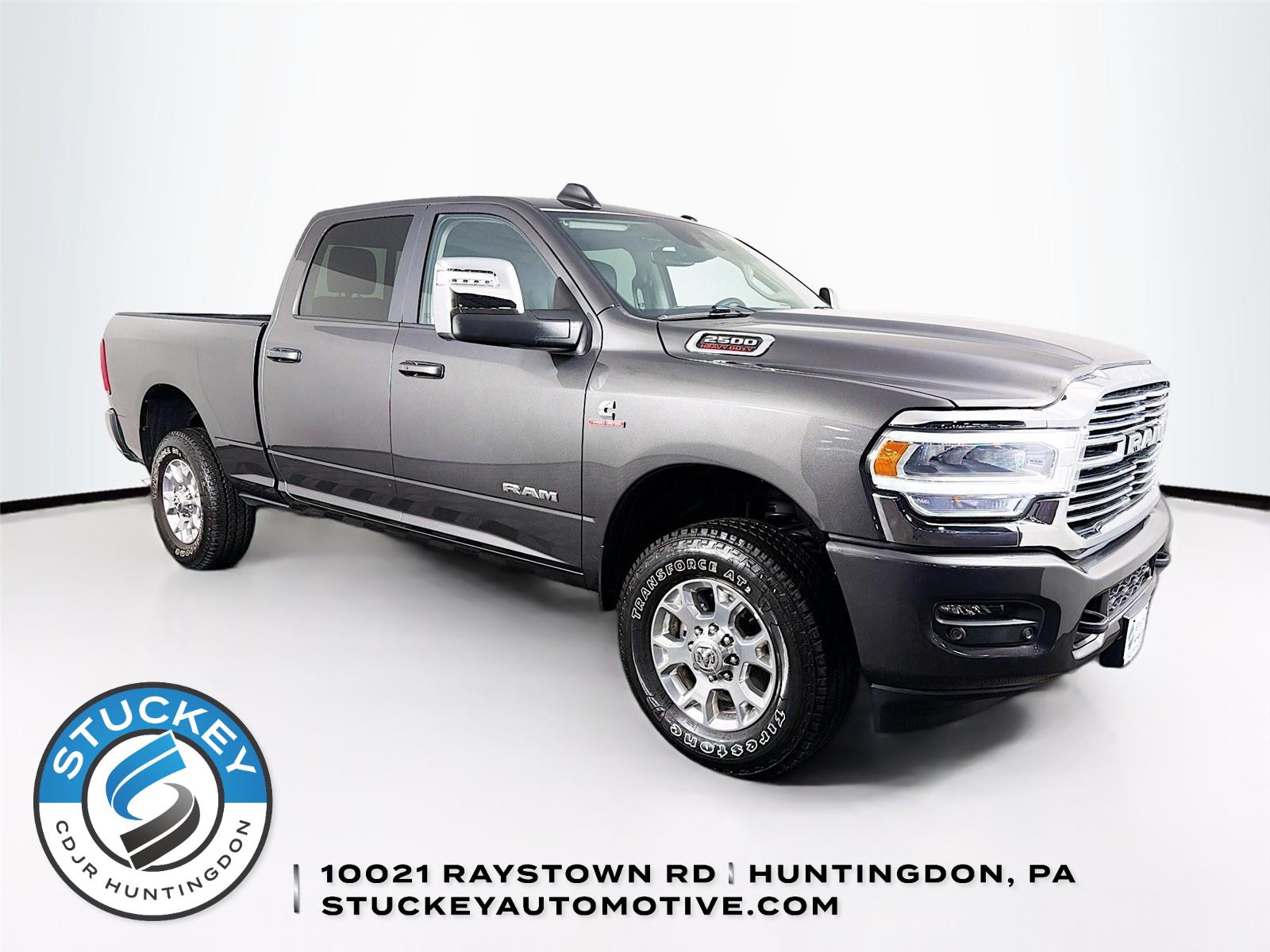Gray (Granite Crystal Metallic Clearcoat) 2024 RAM 2500 Laramie Crew Cab 4WD Pickup Truck Four-Wheel Drive 6-Speed Automatic