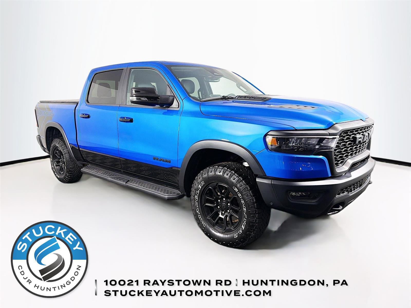Hydro Blue Pearlcoat 2025 RAM 1500 Rebel Crew Cab 4WD Pickup Truck Four-Wheel Drive 8-Speed Automatic