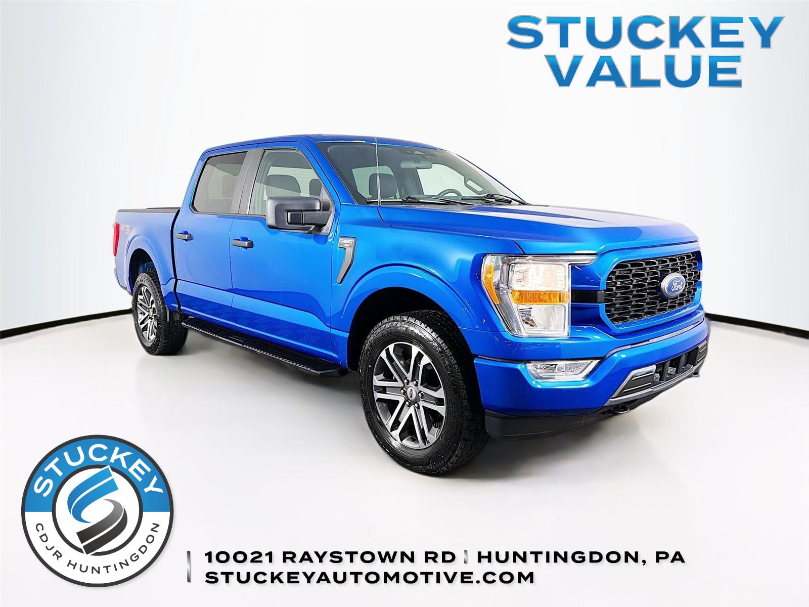 Velocity Blue 2021 Ford F-150 XL SuperCrew 4WD Pickup Truck Four-Wheel Drive Automatic
