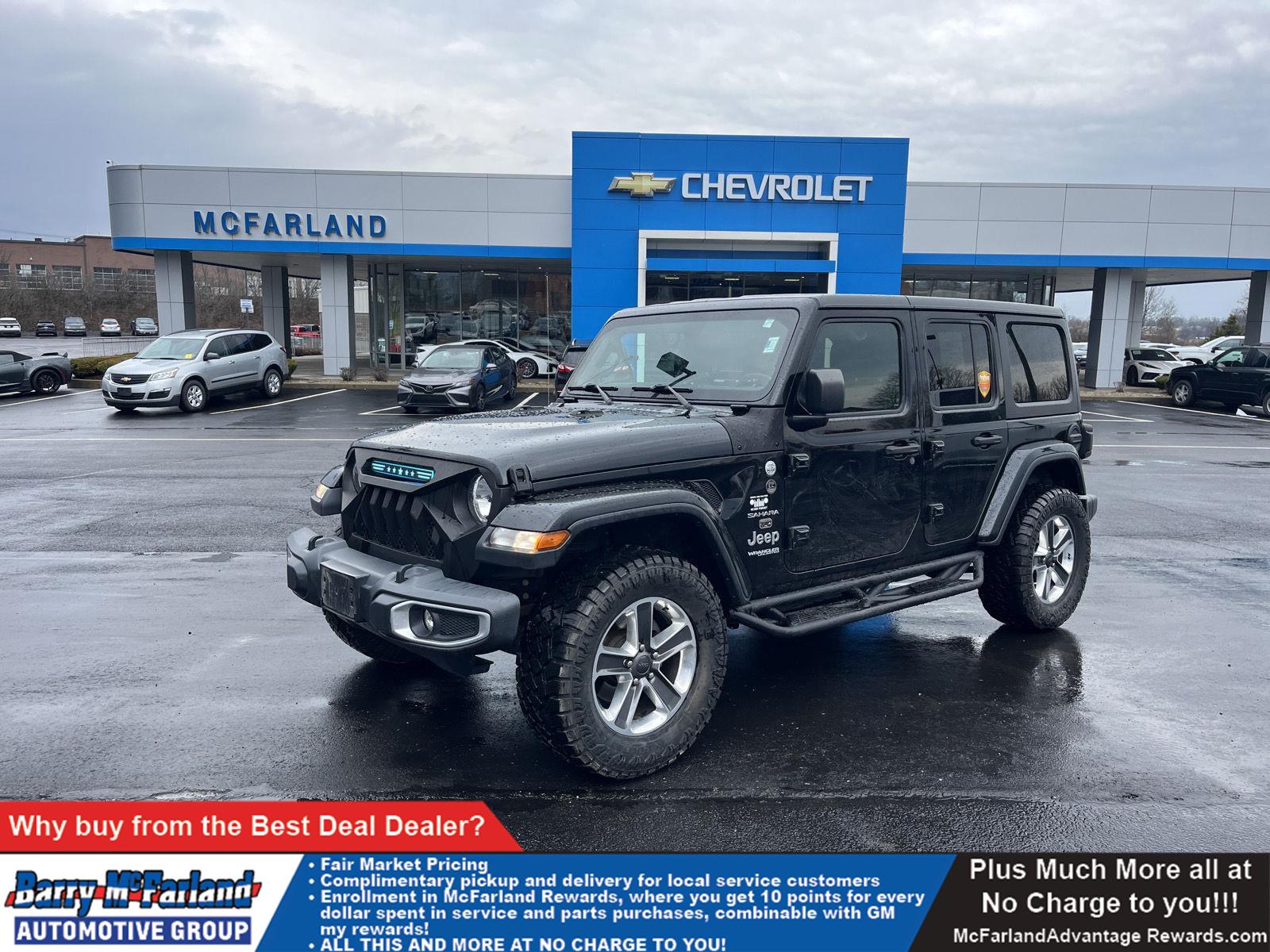 Black Clearcoat 2019 Jeep Wrangler Unlimited Sahara 4WD SUV / Crossover Four-Wheel Drive 8-Speed Automatic