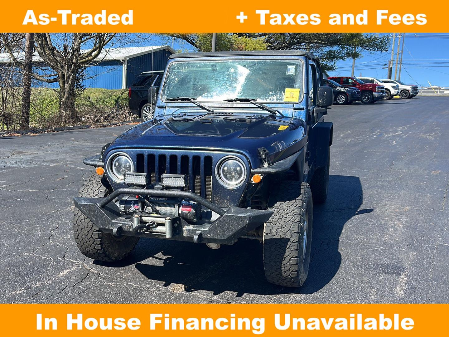 Patriot Blue Pearl 2004 Jeep Wrangler X SUV / Crossover Four-Wheel Drive 5-Speed Manual