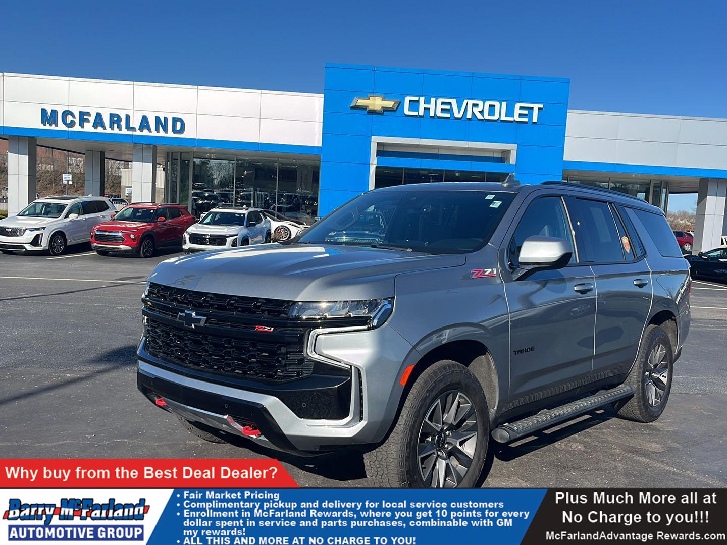 Sterling Gray Metallic 2023 Chevrolet Tahoe Z71 4WD SUV / Crossover Four-Wheel Drive Automatic