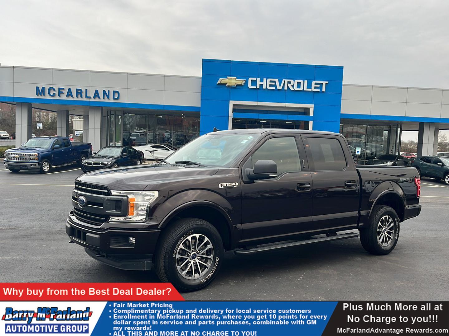 Magma Red 2019 Ford F-150 XLT SuperCrew 4WD Pickup Truck Four-Wheel Drive Automatic