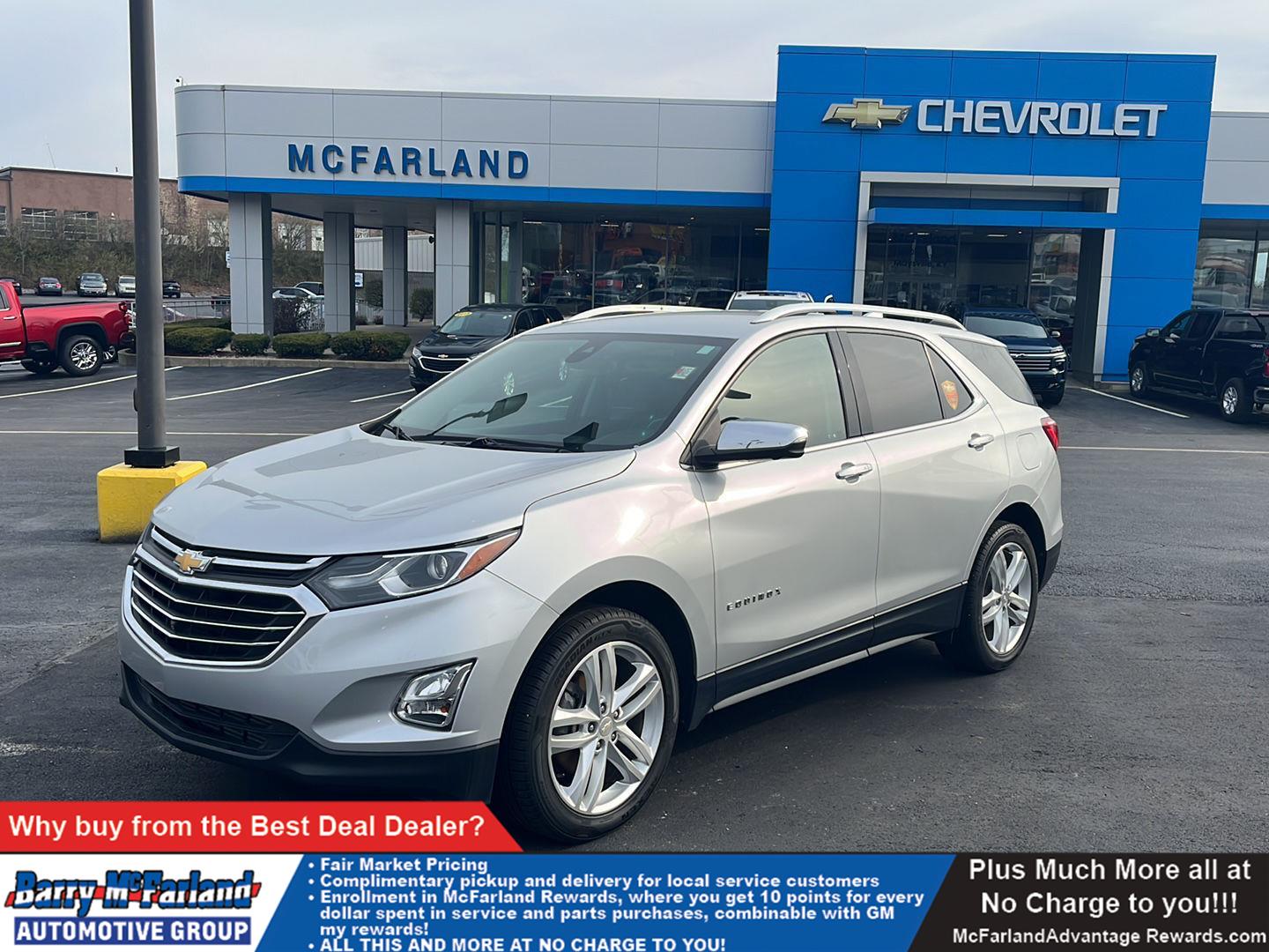 Silver Ice Metallic 2019 Chevrolet Equinox 2.0T Premier AWD SUV / Crossover Four-Wheel Drive 9-Speed Automatic Overdrive