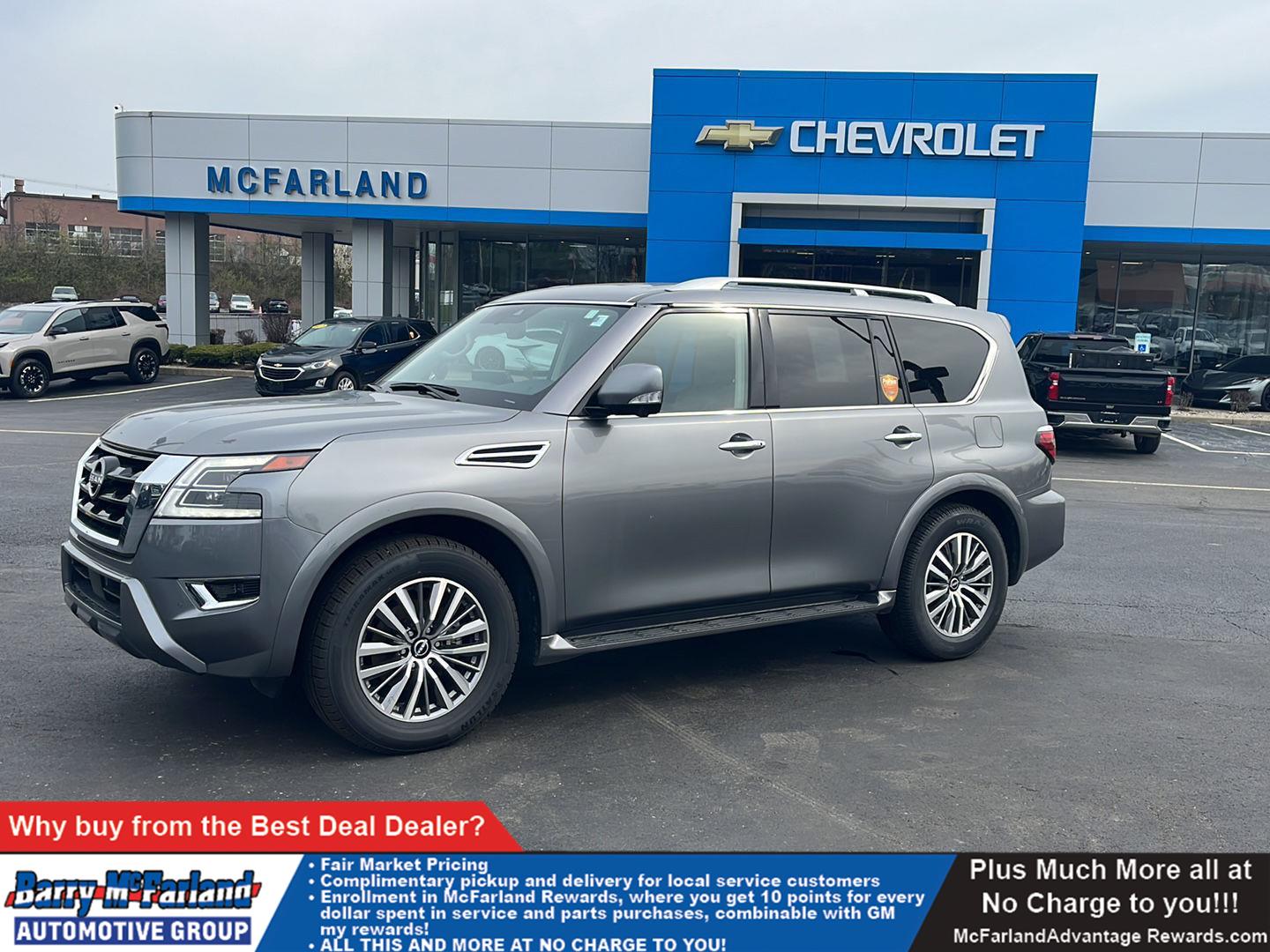 Gray (Gun Metallic) 2024 Nissan Armada SL 4WD SUV / Crossover Four-Wheel Drive Automatic