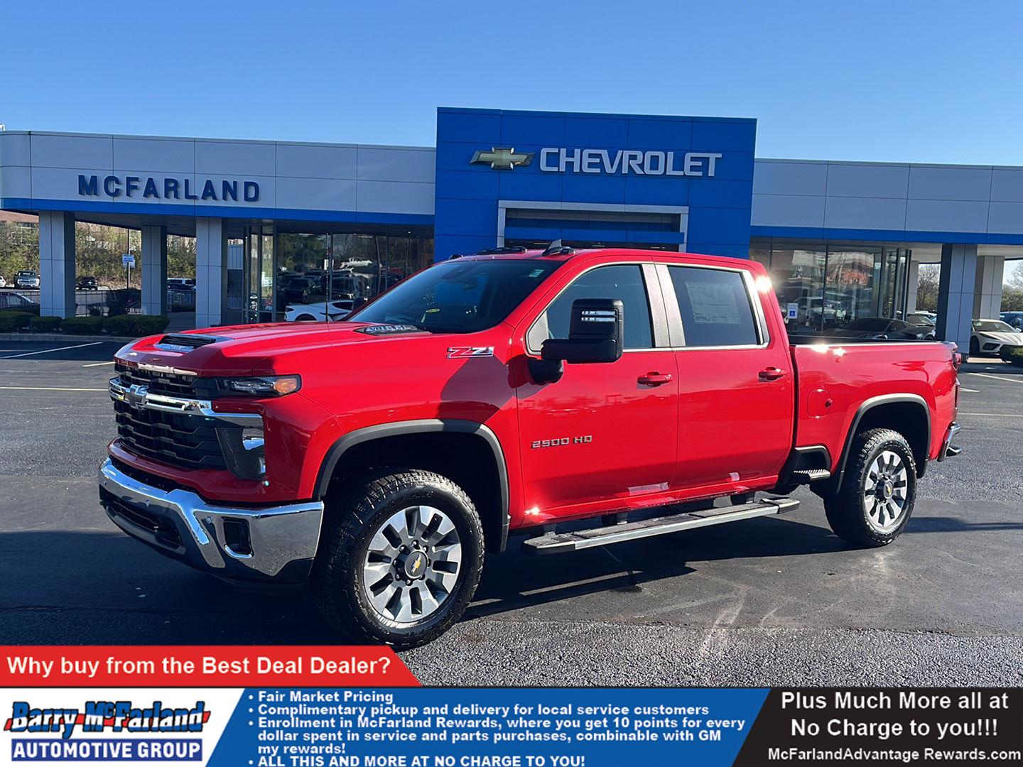 Red Hot 2026 Chevrolet Silverado 2500HD LT Crew Cab 4WD Pickup Truck Four-Wheel Drive Automatic