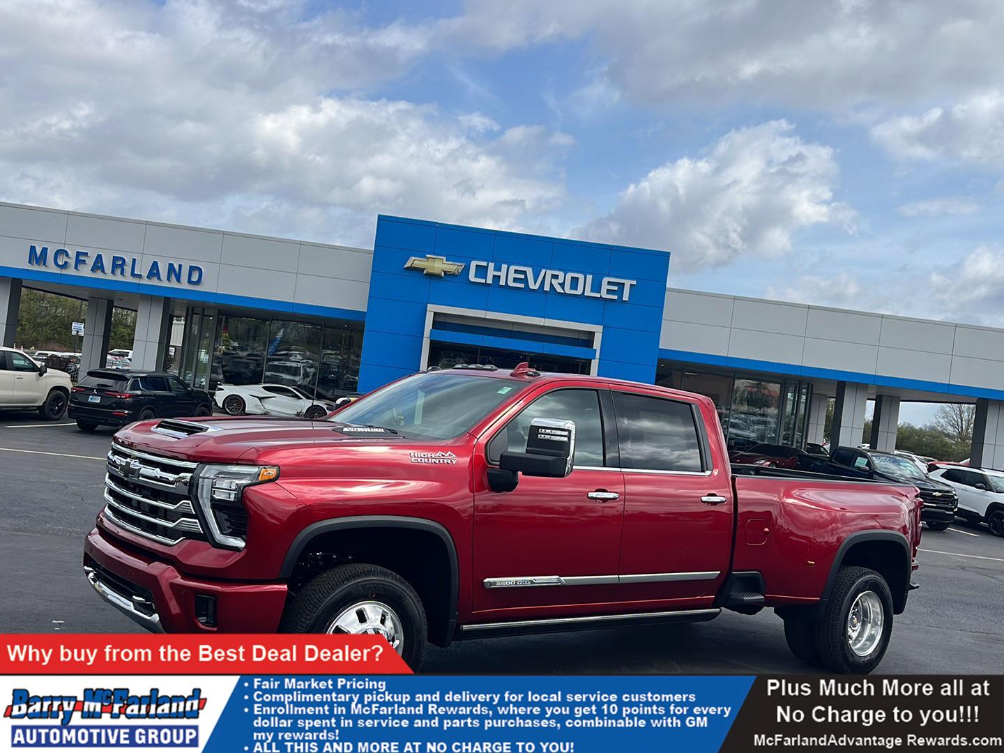 Radiant Red Tintcoat 2026 Chevrolet Silverado 3500HD High Country Crew Cab 4WD Pickup Truck Four-Wheel Drive Automatic