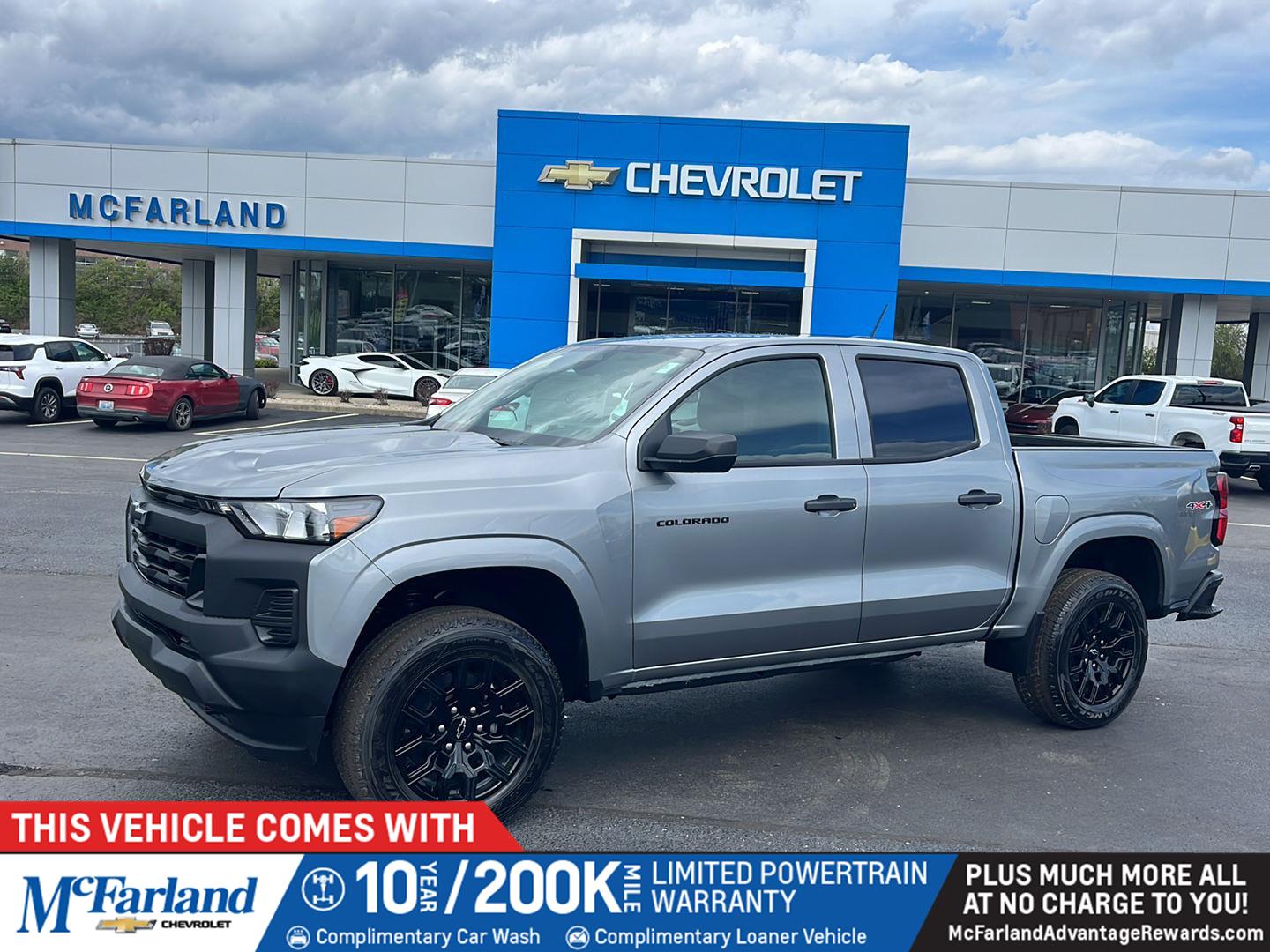 Sterling Gray Metallic 2026 Chevrolet Colorado Work Truck Crew Cab 4WD Pickup Truck Four-Wheel Drive 8-Speed Automatic