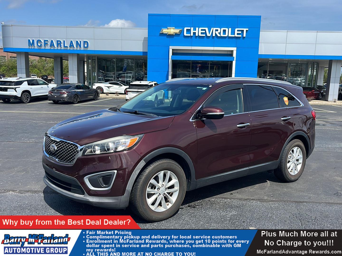 Red (Sangria) 2018 Kia Sorento LX V6 FWD SUV / Crossover Front-Wheel Drive 6-Speed Automatic