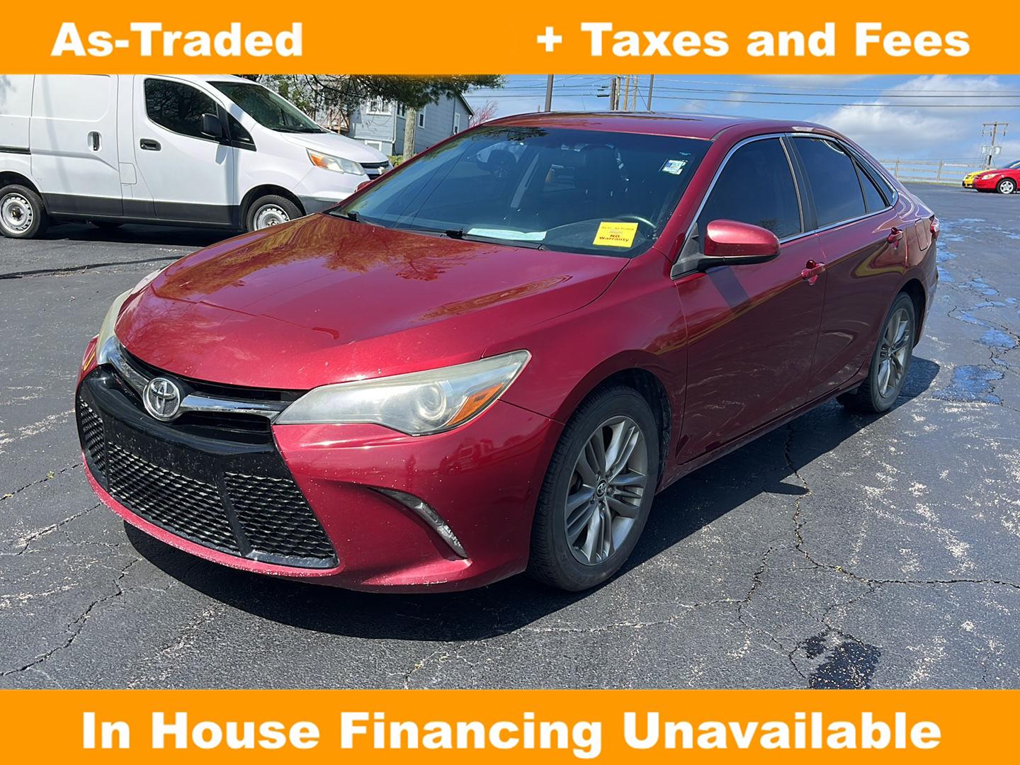 Red (Ruby Flare Pearl) 2015 Toyota Camry SE Sedan Front-Wheel Drive 6-Speed Automatic