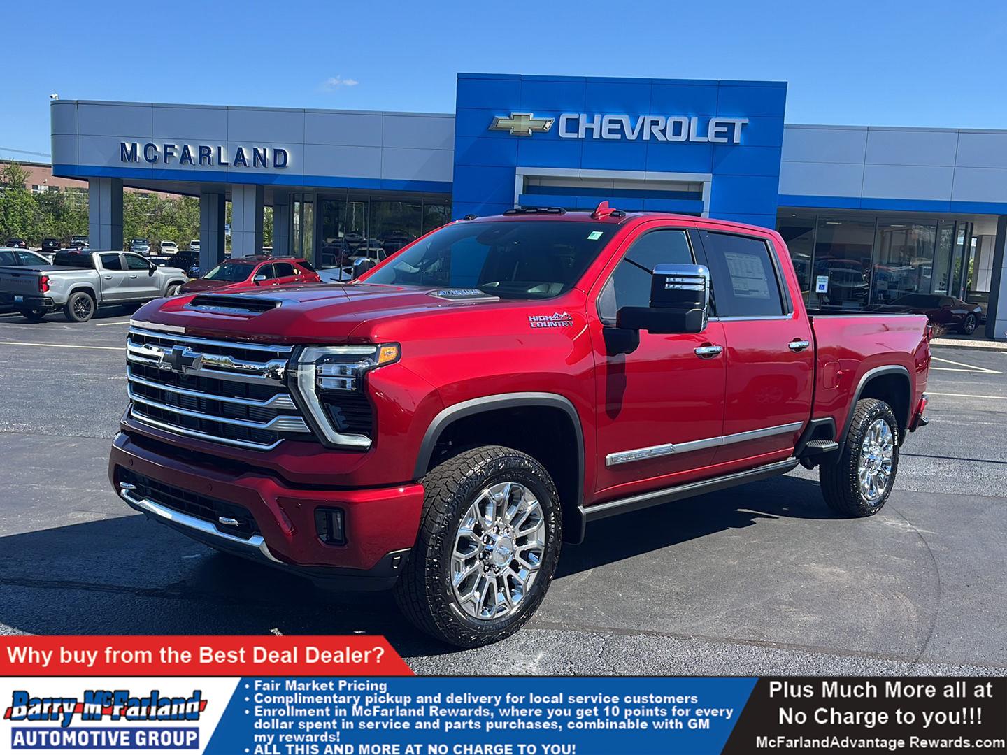 Radiant Red Tintcoat 2026 Chevrolet Silverado 2500HD High Country Crew Cab 4WD Pickup Truck Four-Wheel Drive Automatic
