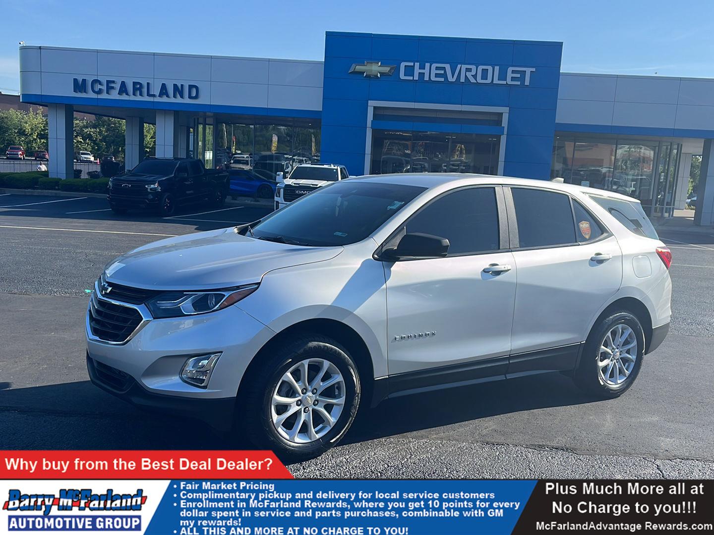 Silver Ice Metallic 2021 Chevrolet Equinox LS AWD with 1LS SUV / Crossover Four-Wheel Drive 6-Speed Automatic Overdrive