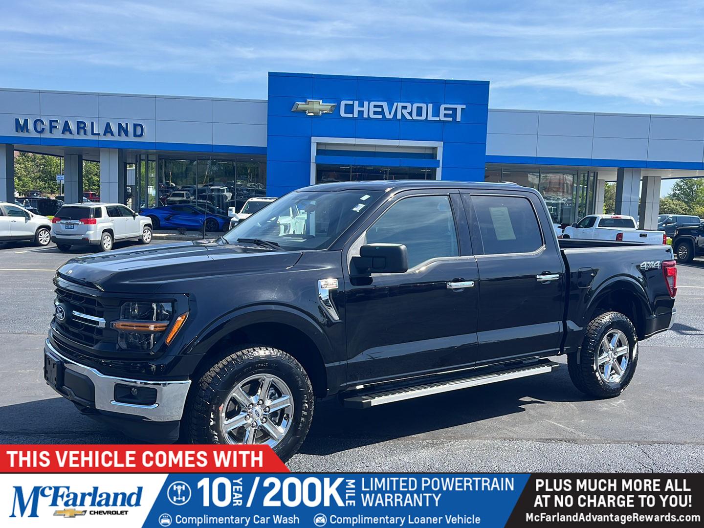 Agate Black 2025 Ford F-150 XLT SuperCrew 4WD Pickup Truck Four-Wheel Drive Automatic