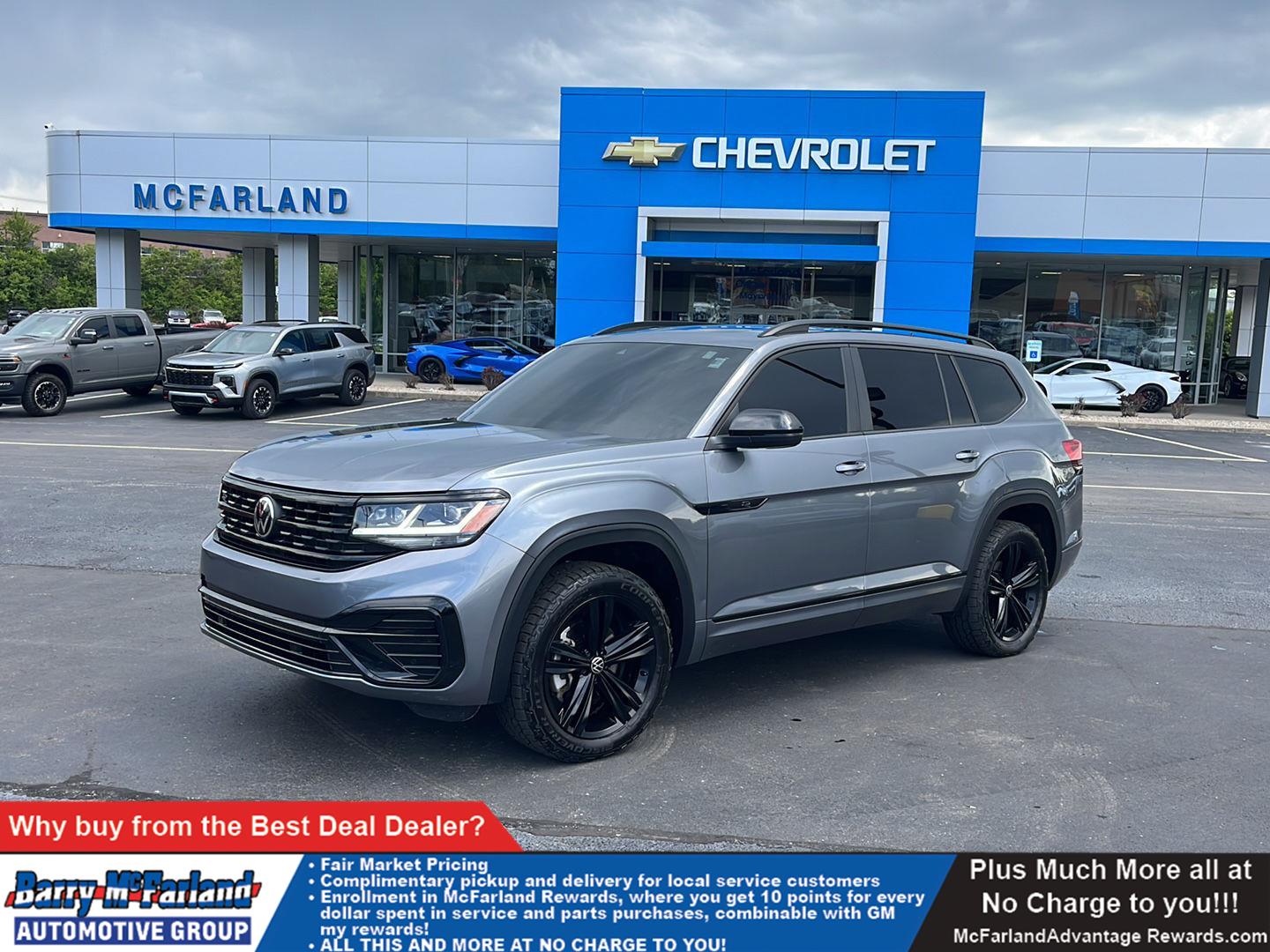 Platinum Gray Metallic 2023 Volkswagen Atlas SUV / Crossover All-Wheel Drive Automatic