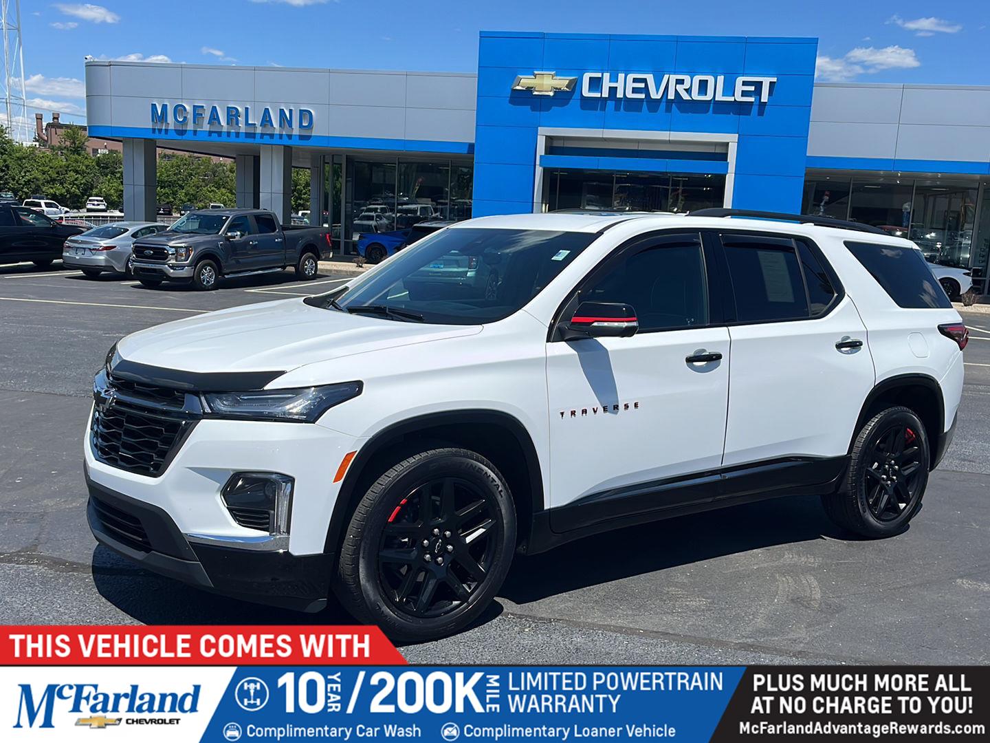 Summit White 2023 Chevrolet Traverse Premier AWD SUV / Crossover Four-Wheel Drive 9-Speed Automatic