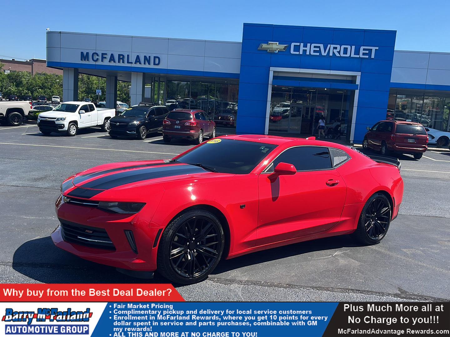 Red Hot 2018 Chevrolet Camaro 1LT Coupe RWD Coupe Rear-Wheel Drive 8-Speed Automatic
