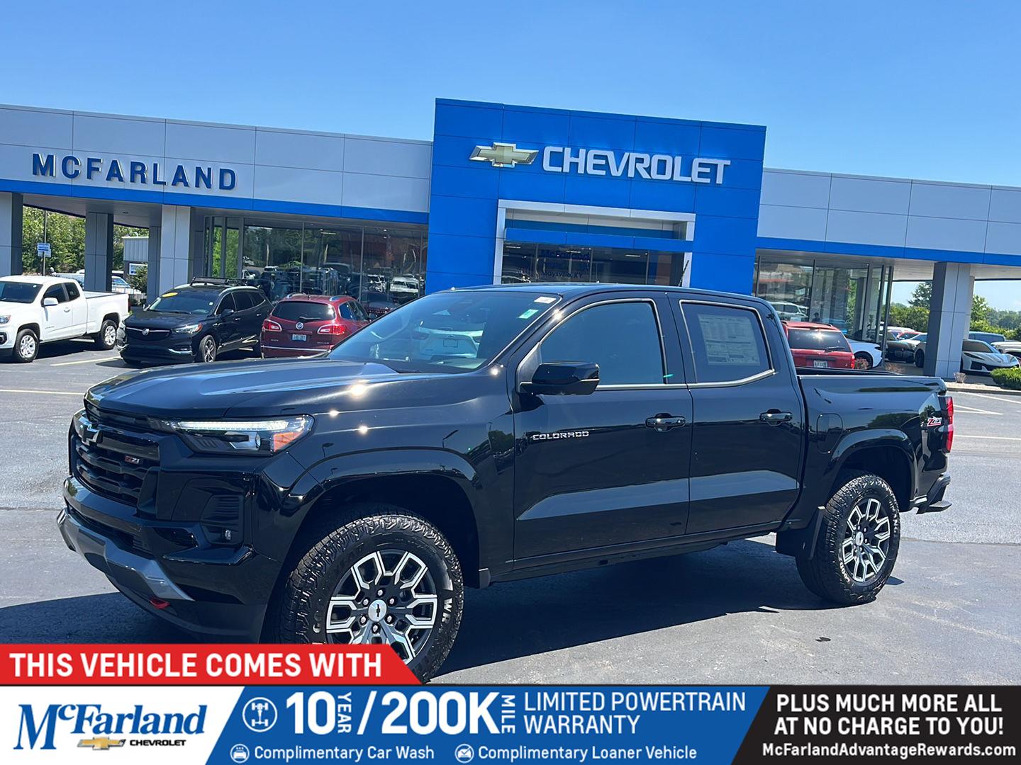 Black 2026 Chevrolet Colorado Z71 Crew Cab 4WD Pickup Truck Four-Wheel Drive 8-Speed Automatic