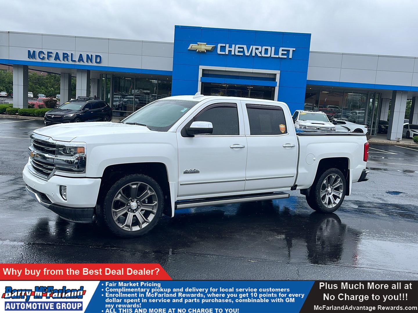 White (Iridescent Pearl Tricoat) 2018 Chevrolet Silverado 1500 Pickup Truck Four-Wheel Drive 8-Speed Automatic
