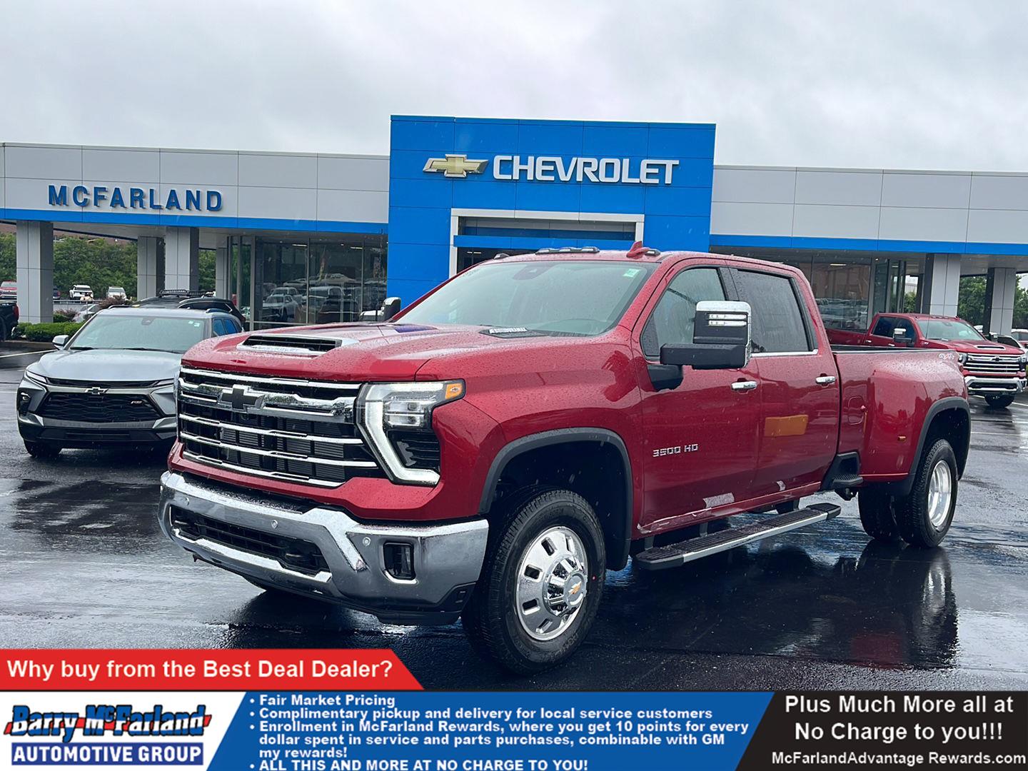 Radiant Red Tintcoat 2026 Chevrolet Silverado 3500HD LTZ Crew Cab 4WD Pickup Truck Four-Wheel Drive Automatic
