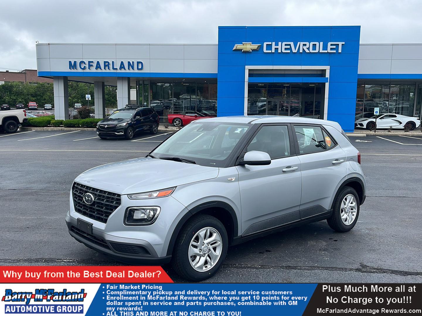 Stellar Silver 2021 Hyundai Venue SE FWD SUV / Crossover Front-Wheel Drive Continuously Variable Transmission