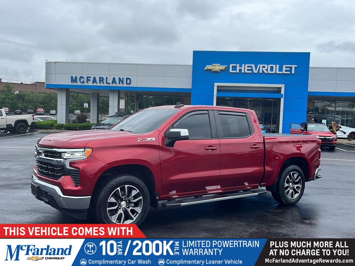 Radiant Red Tintcoat 2024 Chevrolet Silverado 1500 Pickup Truck Four-Wheel Drive Automatic